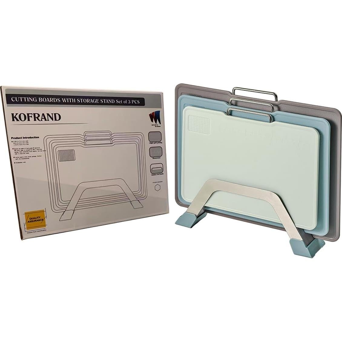 Set de 3 Tablas de Cortar KOFRAND con Soporte Antideslizante