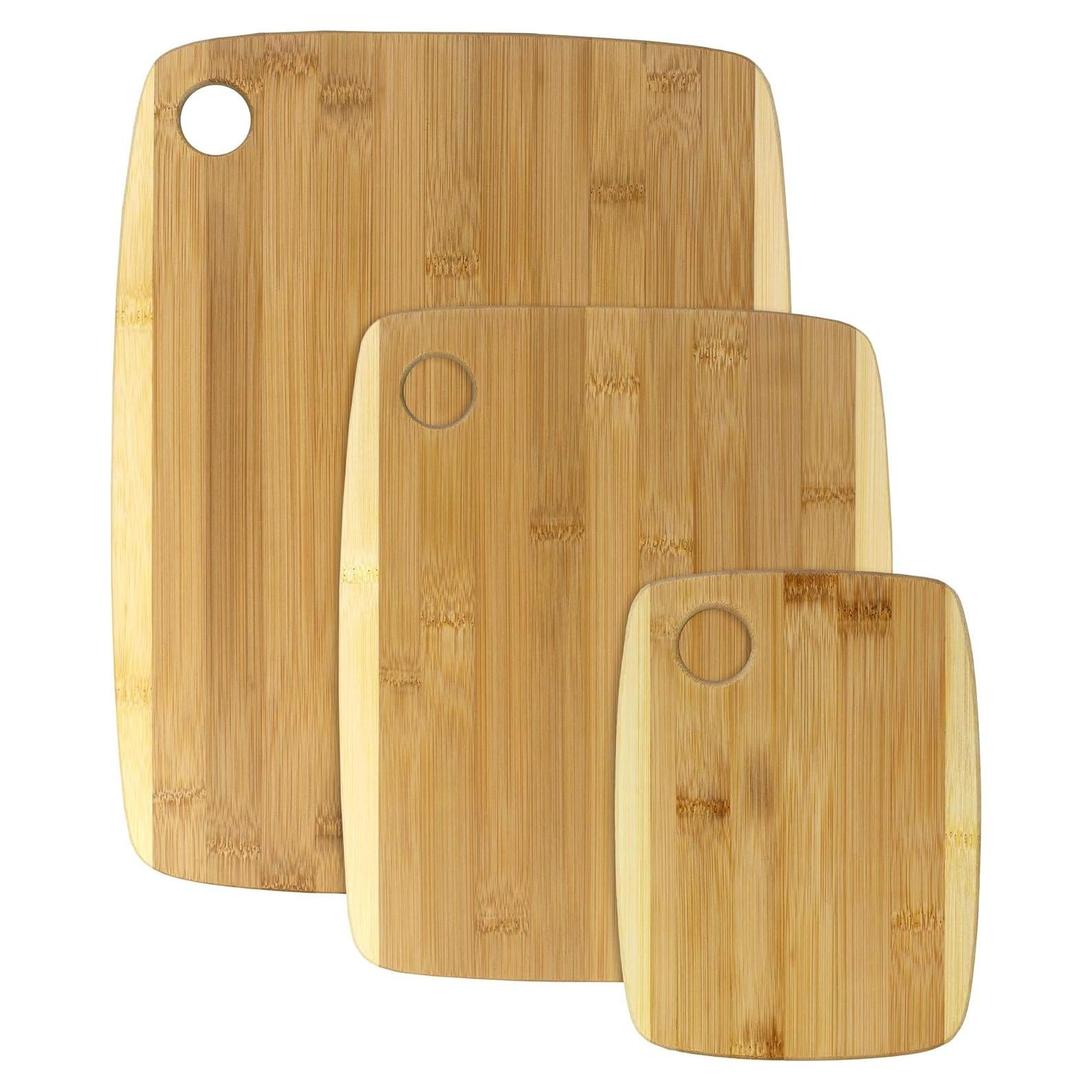 Juego de 3 Tablas de Cortar de Bambú Totally Bamboo - Reversibles
