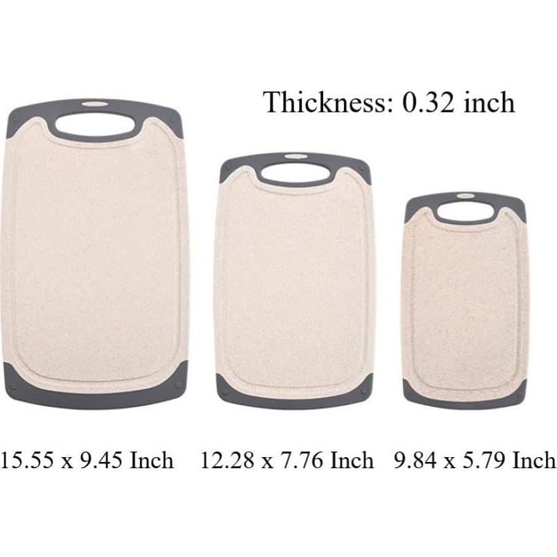 Juego de 3 Tablas de Cortar Antideslizantes FLYINGSEA