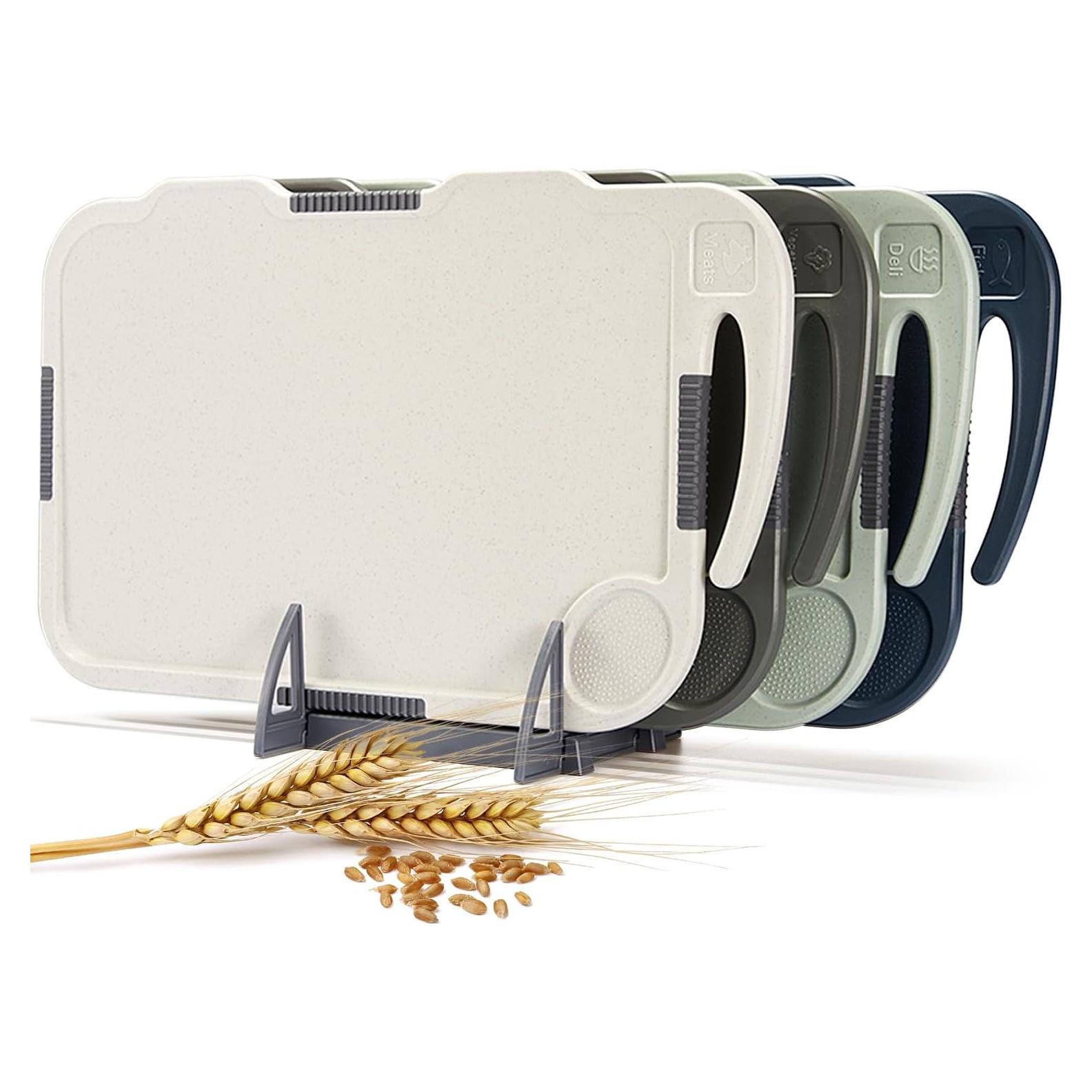 Set de 4 Tablas de Cortar Glotoch 40.64x25.4cm Antideslizantes