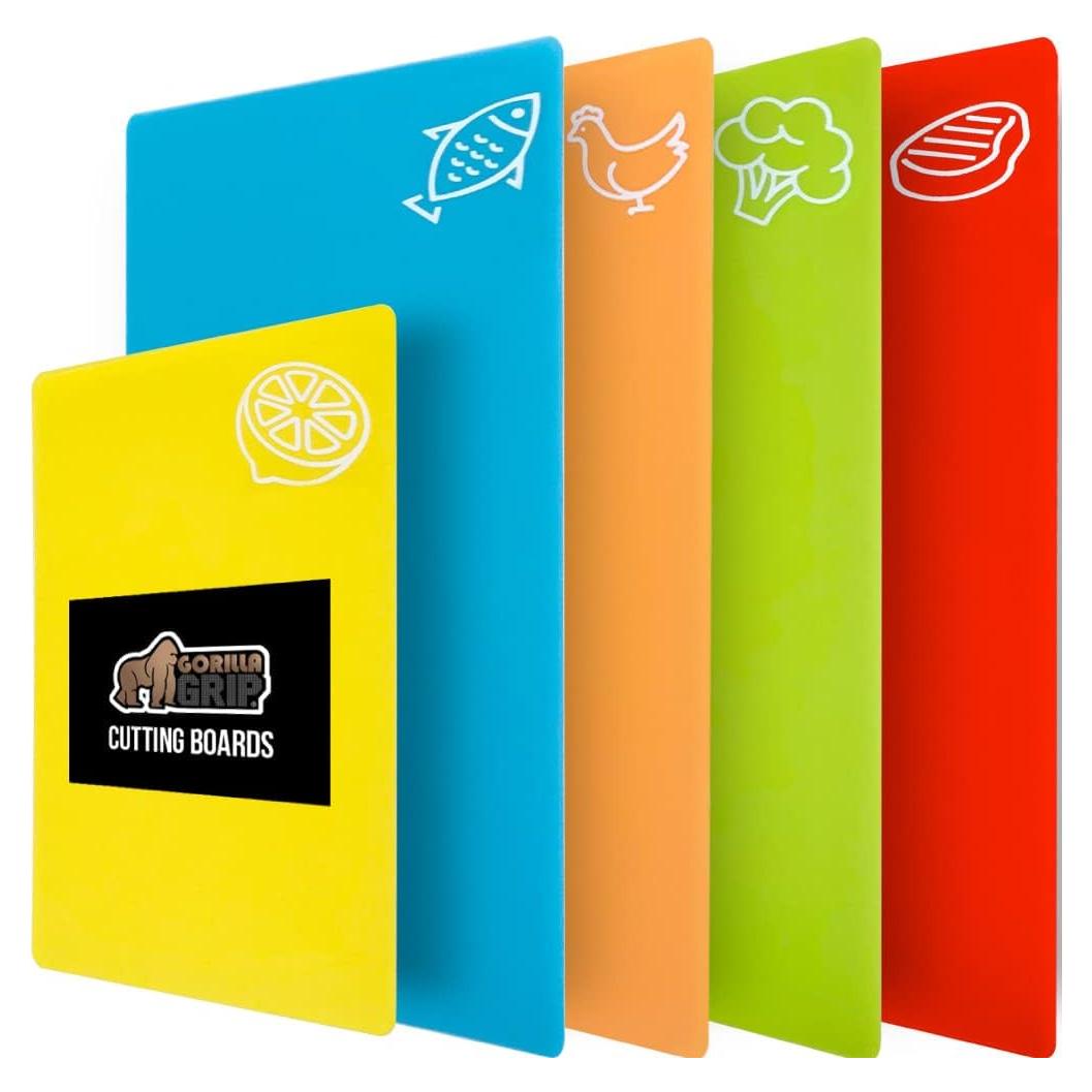 Juego de 5 Tablas de Cortar Flexibles Gorilla Grip Multicolor