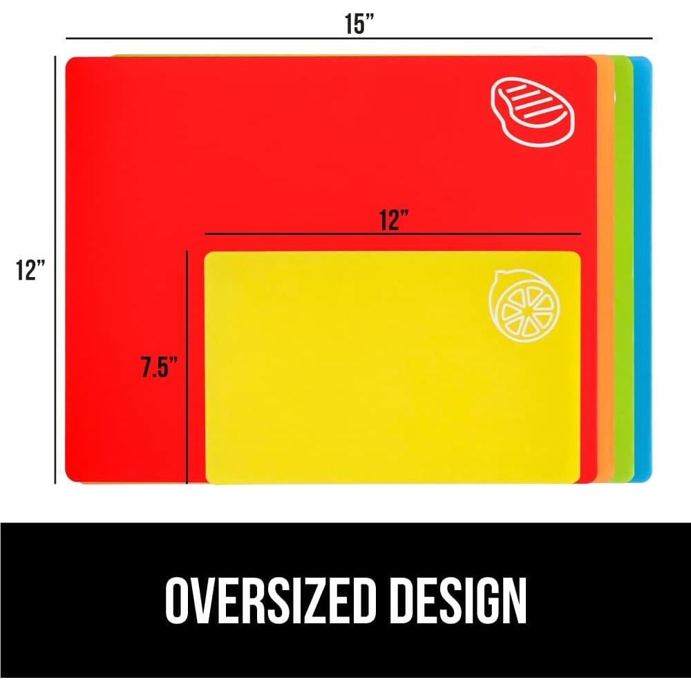 Juego de 5 Tablas de Cortar Flexibles Gorilla Grip Multicolor