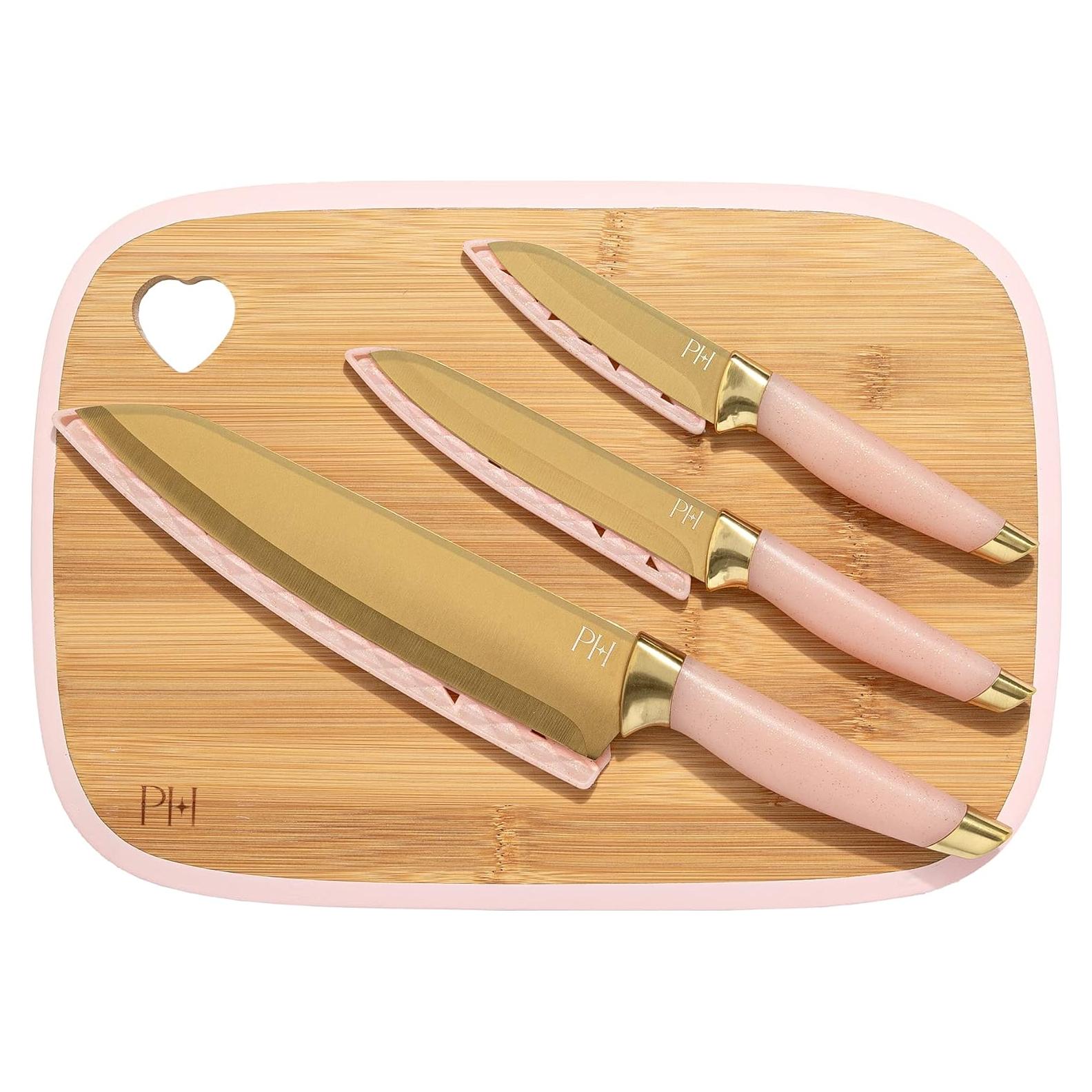 Juego de tabla de cortar y cuchillos Paris Hilton 7 piezas