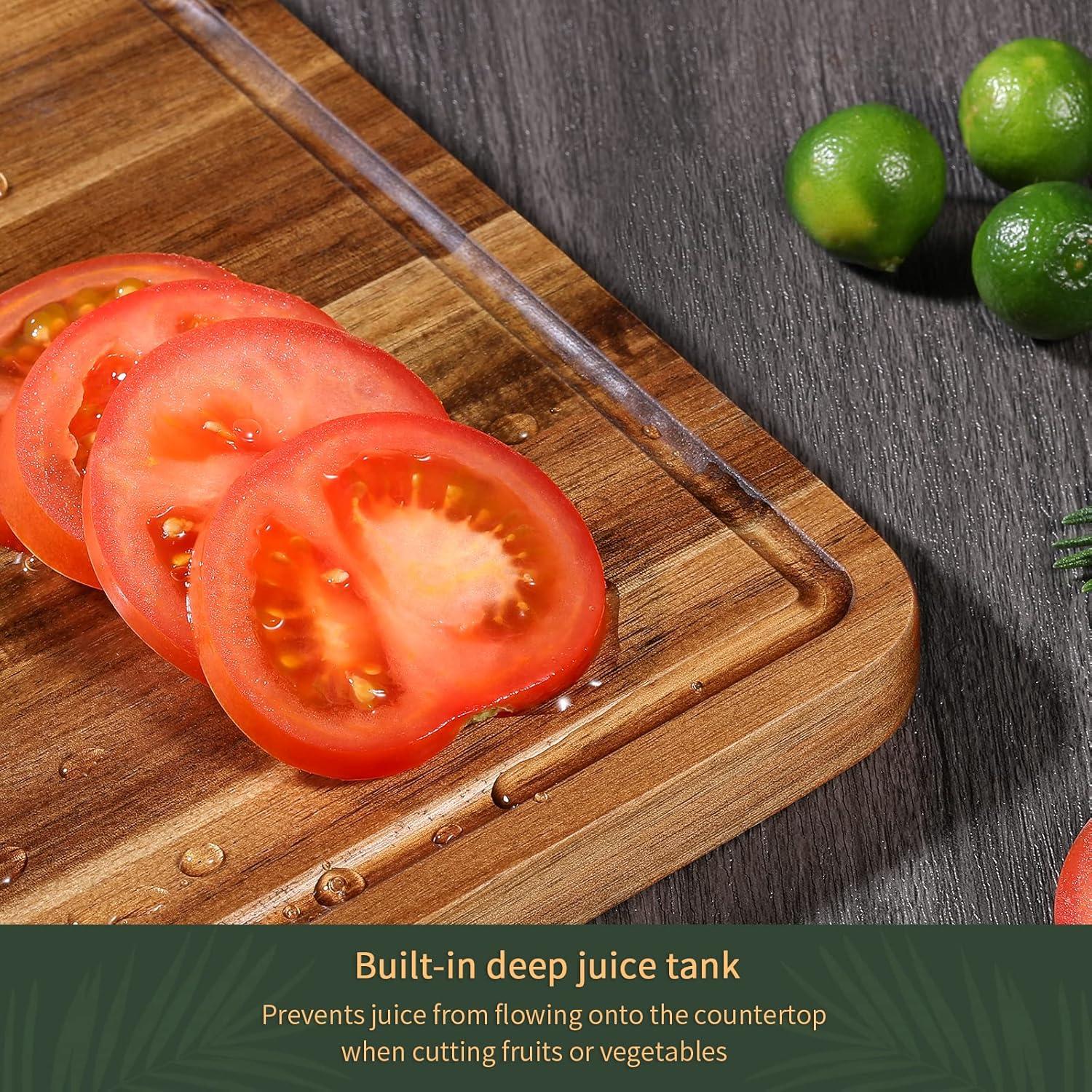 Juego de 3 Tablas de Cortar de Madera Acacia ADMKERS