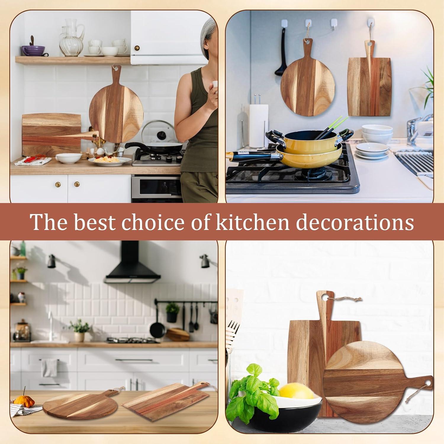 Juego de 2 Tablas de Cortar de Madera Acacia Hsei 40.6x30.5 cm