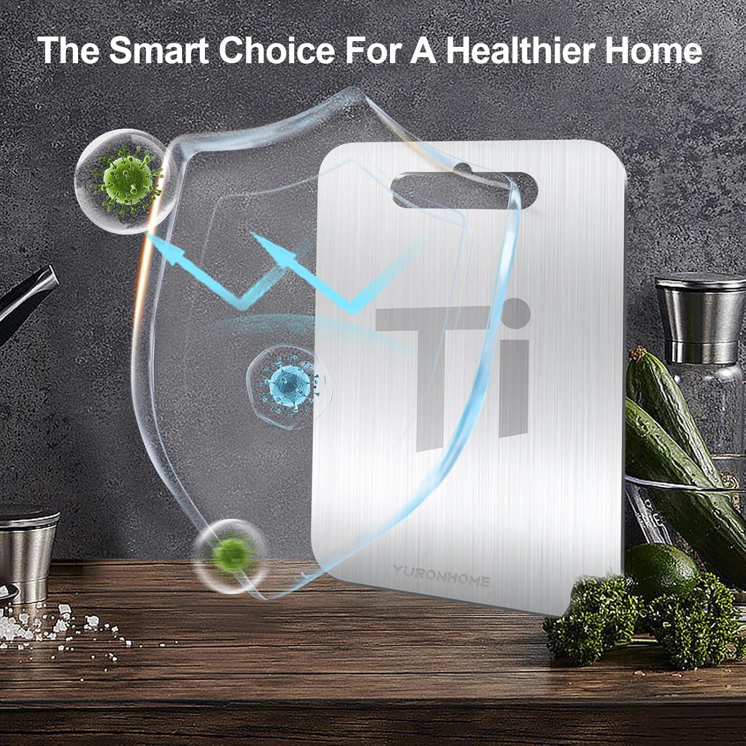 Juego de 3 Tablas de Cortar Titanio YuronHome Antideslizantes