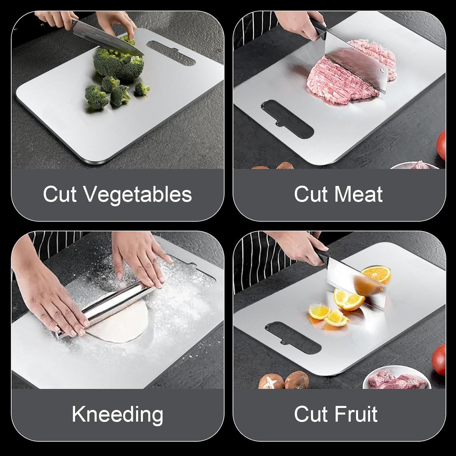 Juego de 3 Tablas de Cortar Titanio YuronHome Antideslizantes