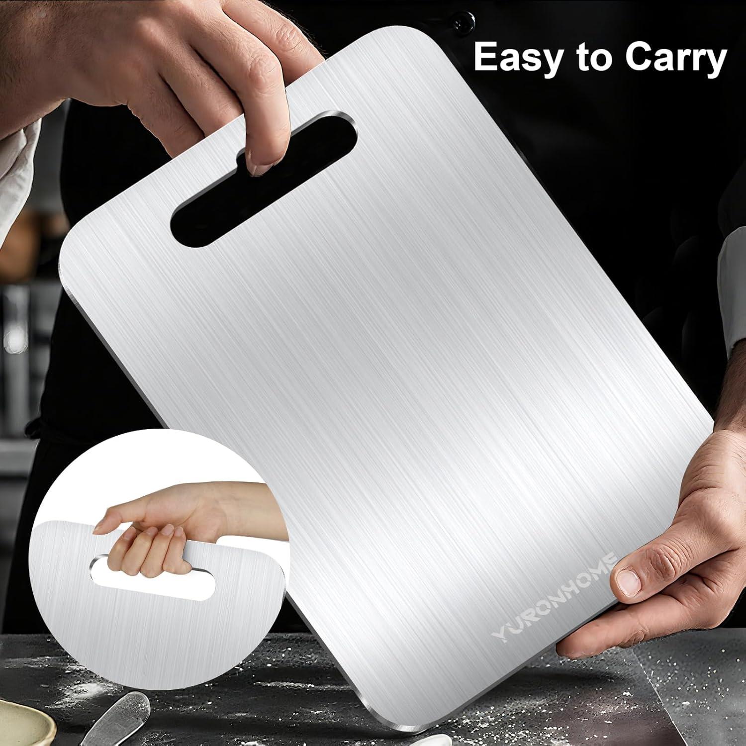 Juego de 3 Tablas de Cortar Titanio YuronHome Antideslizantes