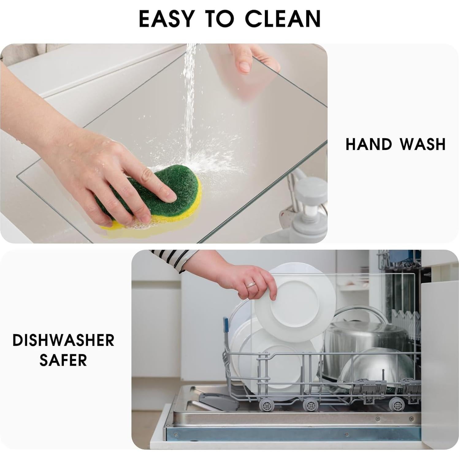 Juego de 2 Tablas de Cortar de Vidrio Templado JAMBALAY 40x30cm