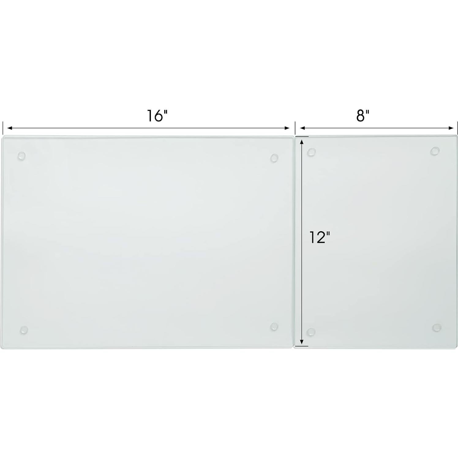 Juego de 2 Tablas de Cortar de Vidrio Templado JAMBALAY 40x30cm