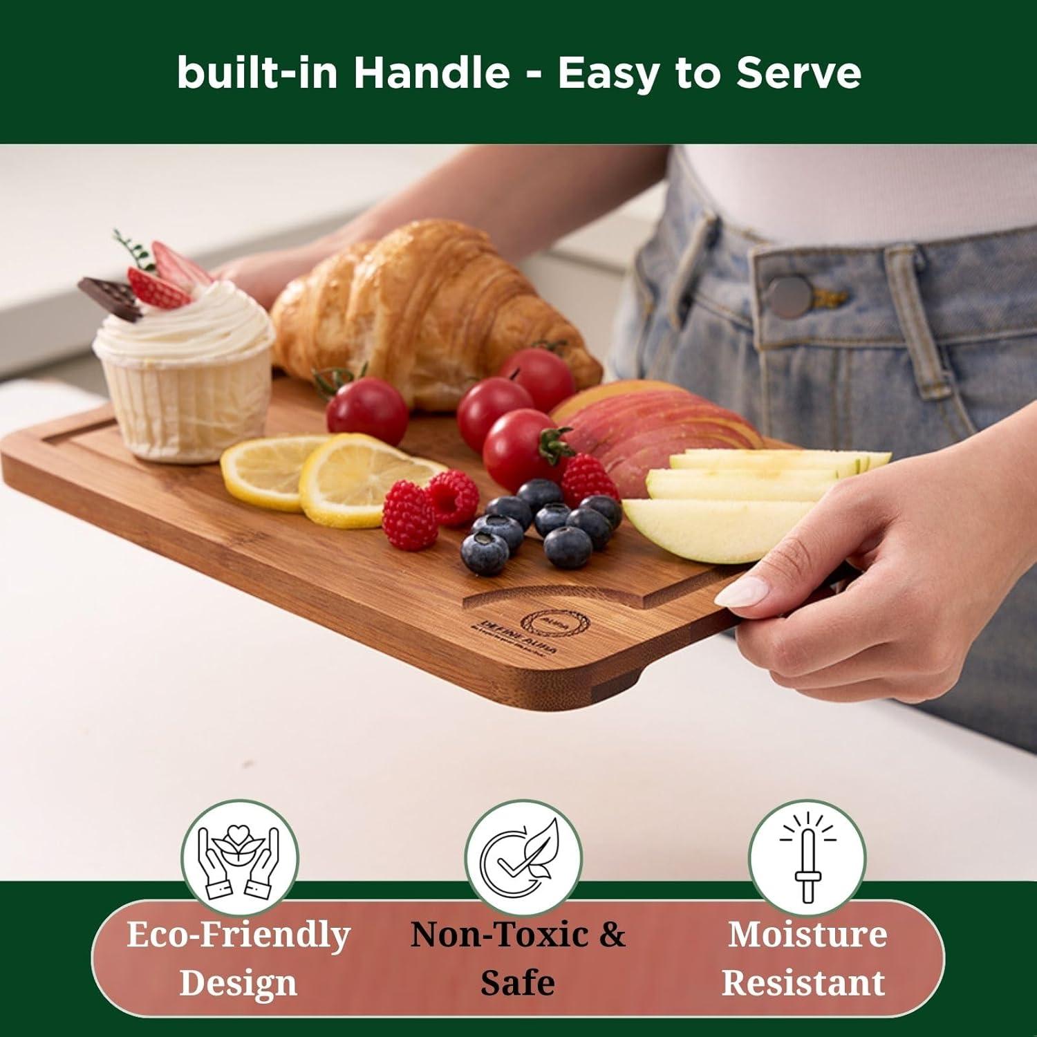 Juego de 3 Tablas de Cortar de Bambú Orgánico Define Aura