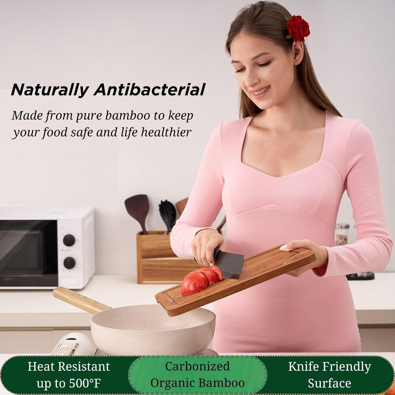 Juego de 3 Tablas de Cortar de Bambú Orgánico Define Aura