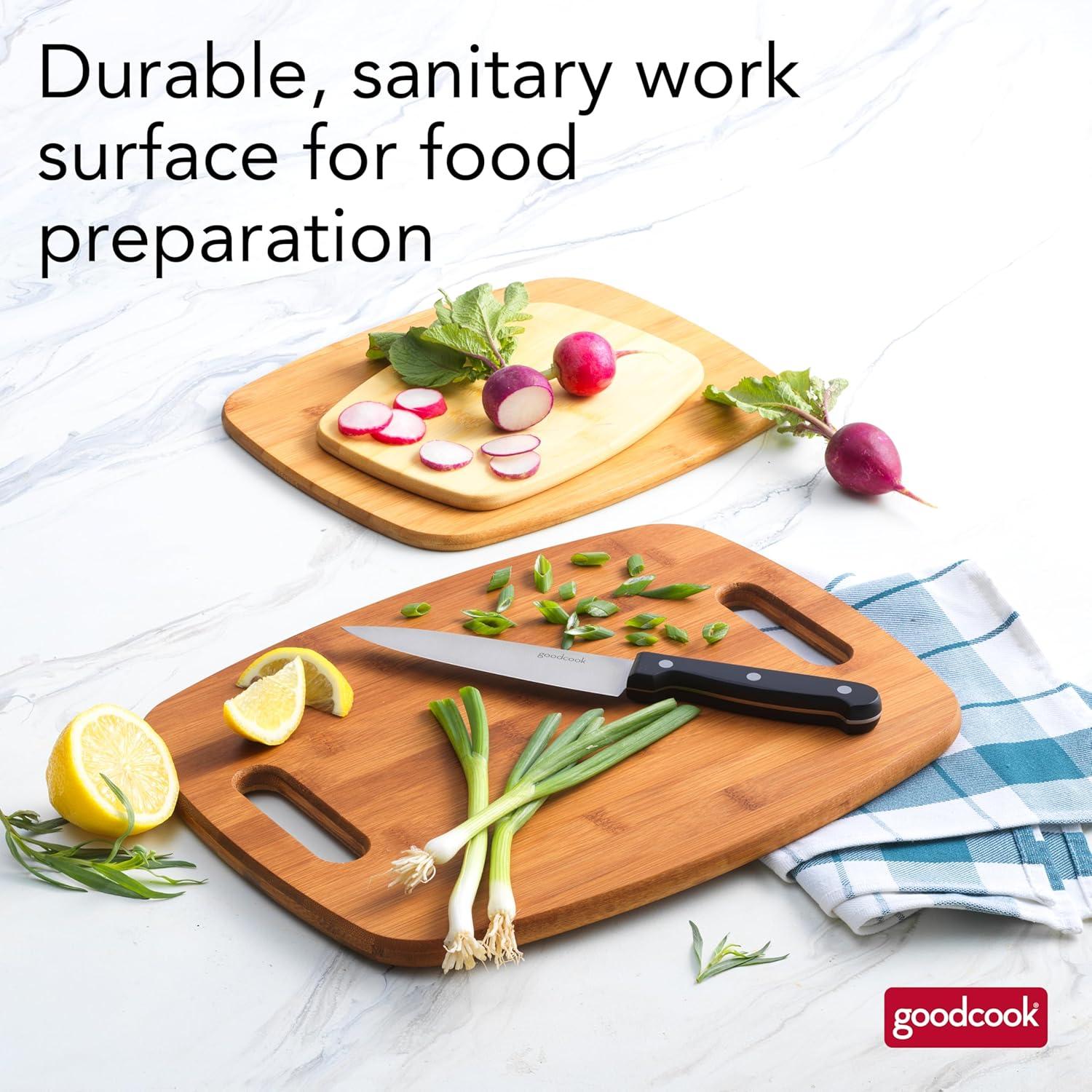 Juego de tablas de cortar de bambú GoodCook 3 piezas 15x30 cm