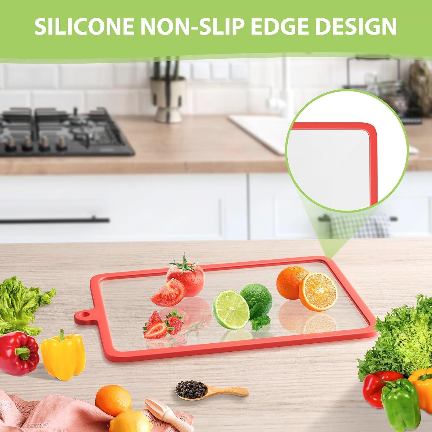 Juego de 3 Tablas de Cortar de Vidrio Templado Freshmage 25.4-38.1cm