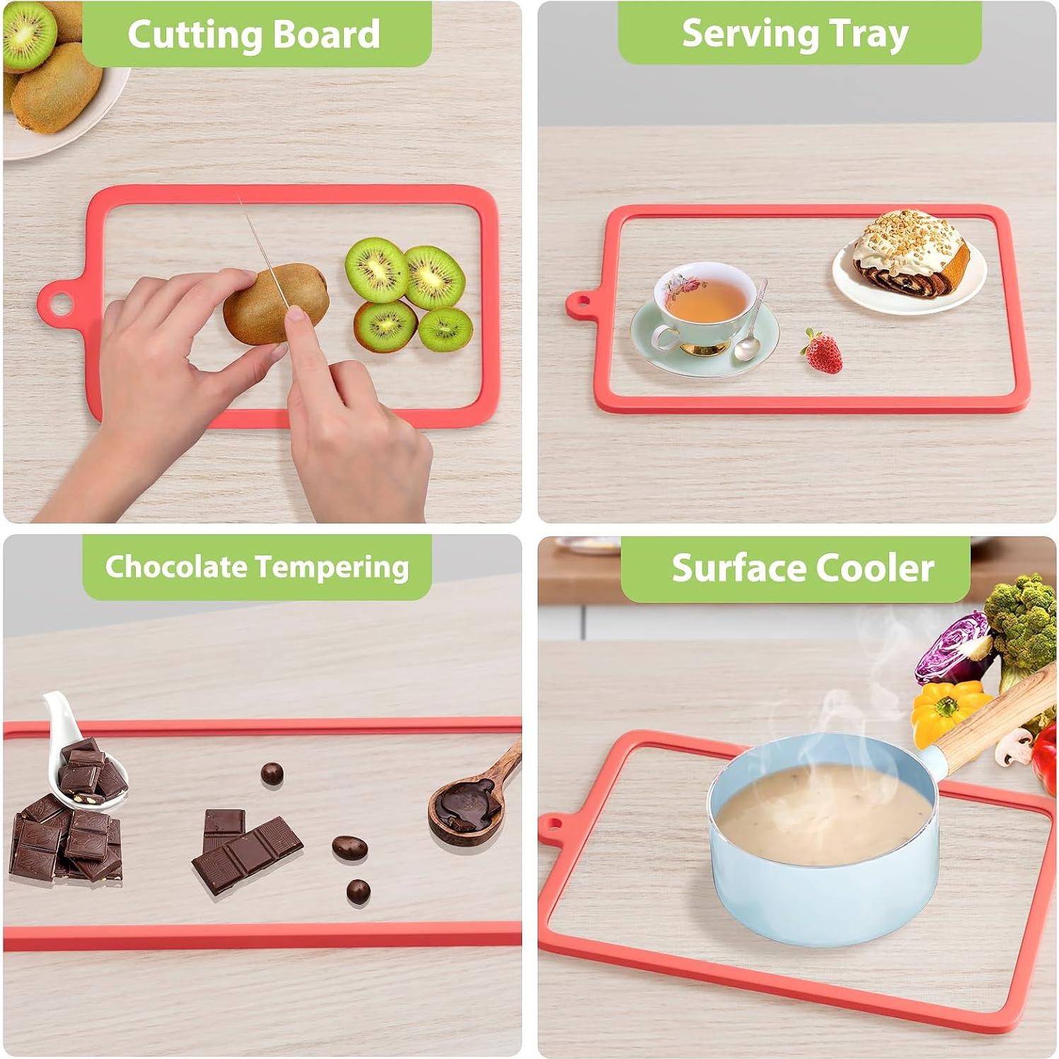 Juego de 3 Tablas de Cortar de Vidrio Templado Freshmage 25.4-38.1cm