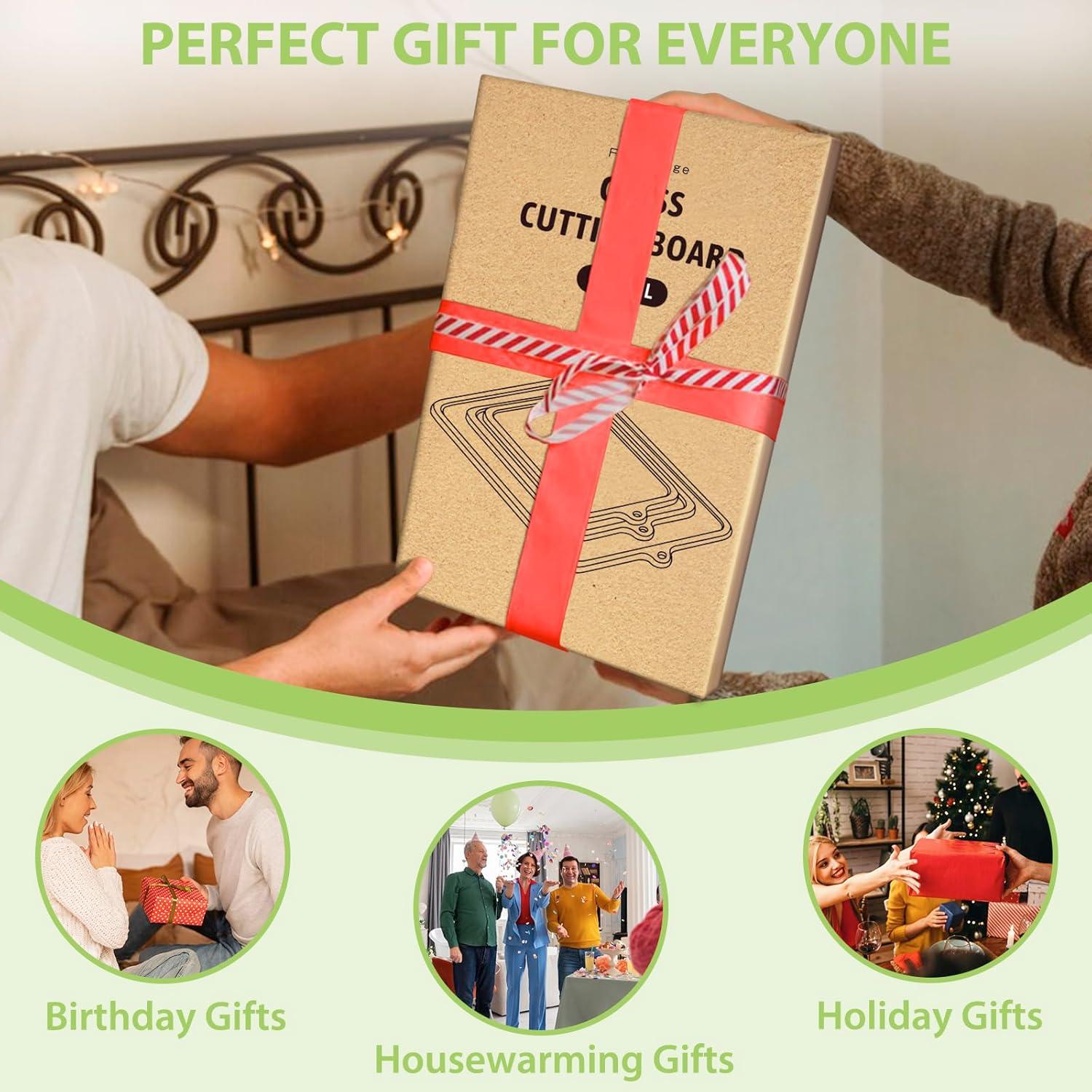 Juego de 3 Tablas de Cortar de Vidrio Templado Freshmage 25.4-38.1cm