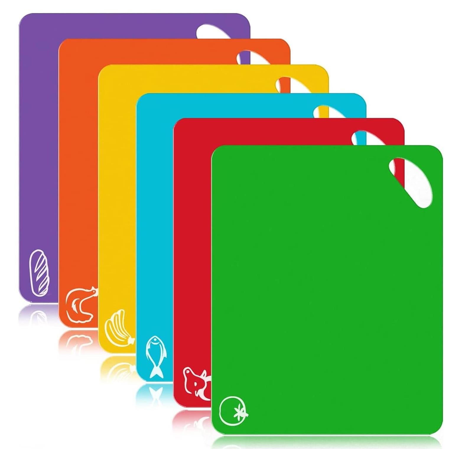 Juego de 6 Tablas de Cortar ZSTVIVA Antideslizantes 38x30 cm