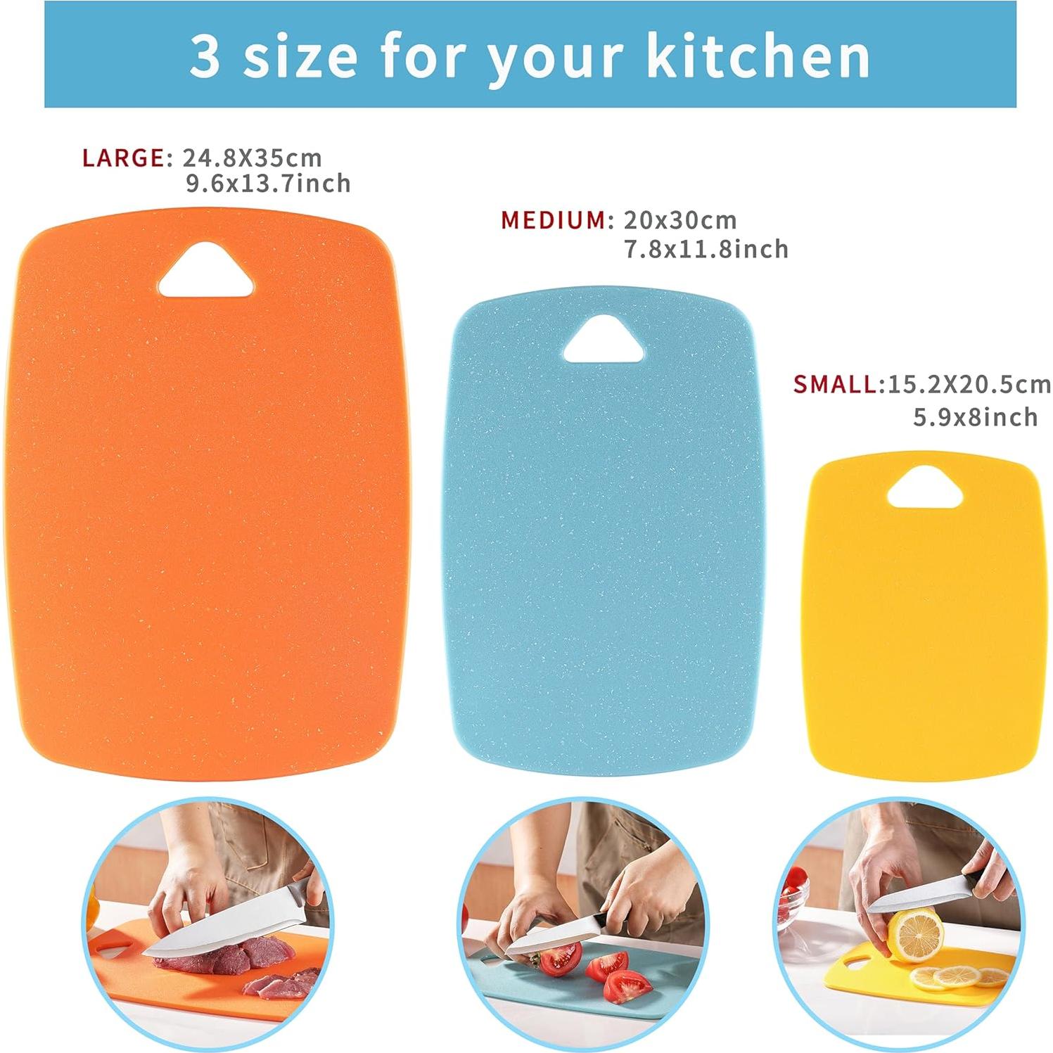Set de Tablas de Cortar 3 Piezas KL KALOO - Plástico Apto Lavavajillas