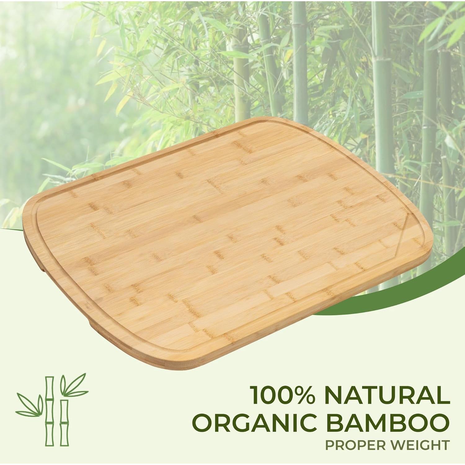 Set de 3 Tablas de Cortar de Bambú Venusmiles con Surcos