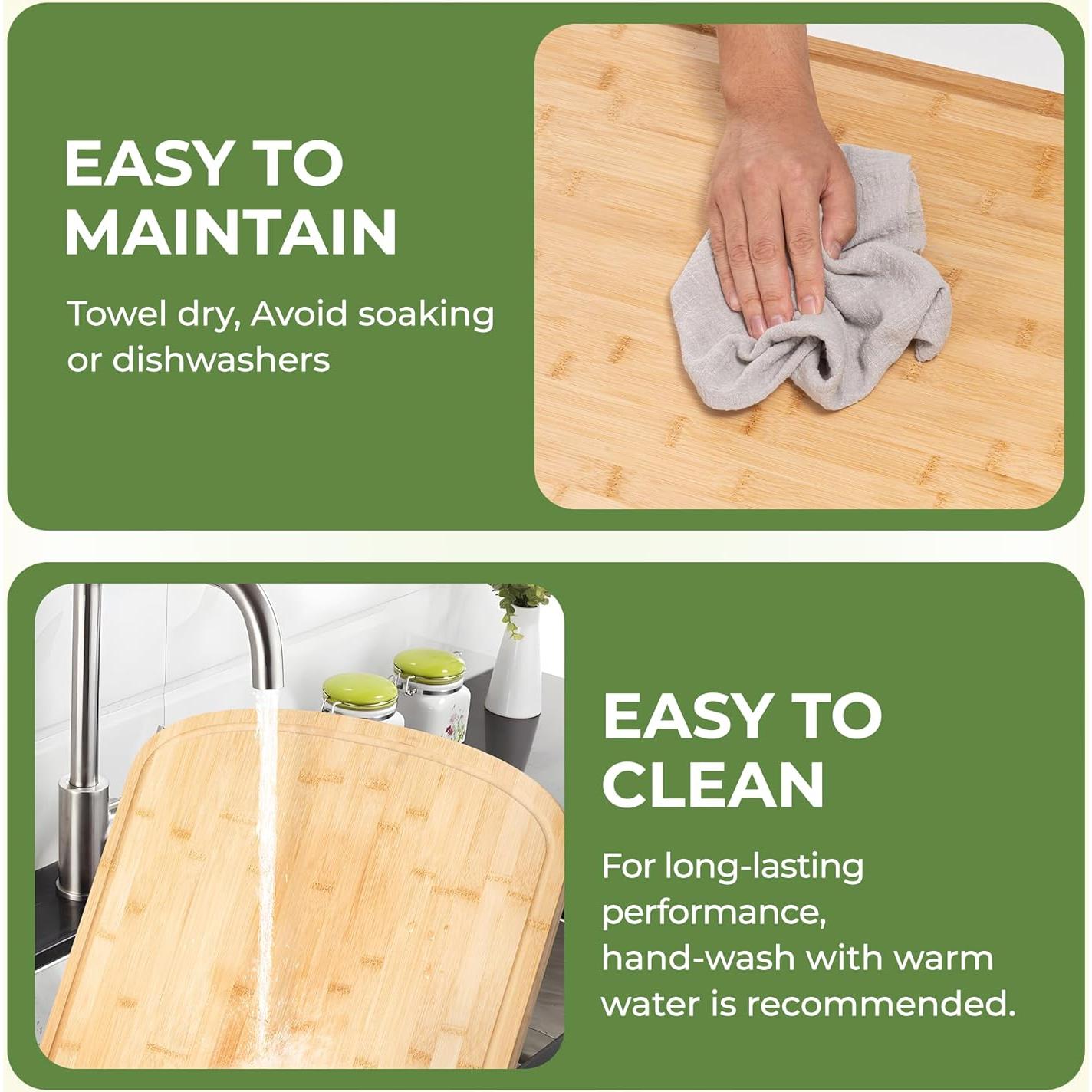 Set de 3 Tablas de Cortar de Bambú Venusmiles con Surcos