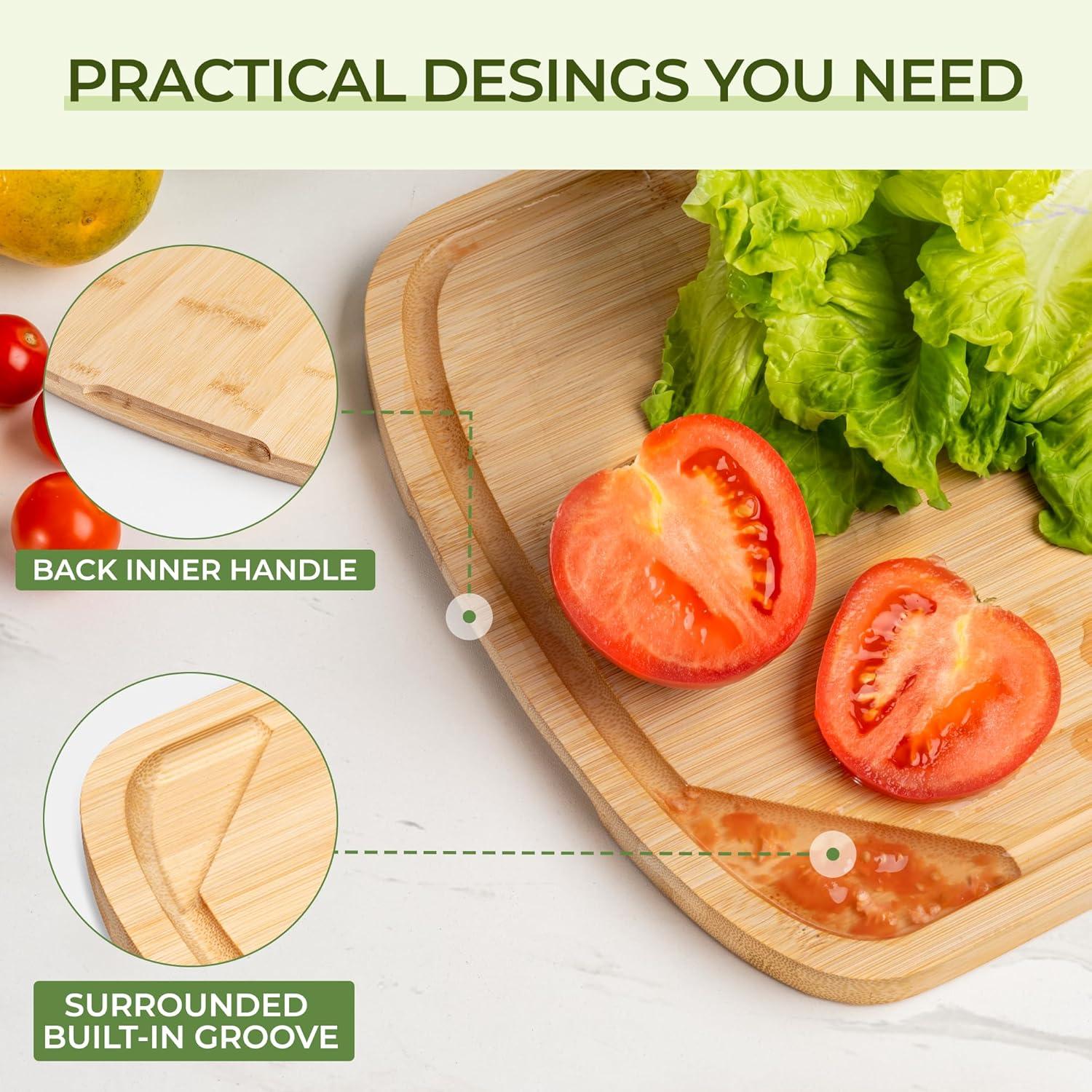 Set de 3 Tablas de Cortar de Bambú Venusmiles con Surcos