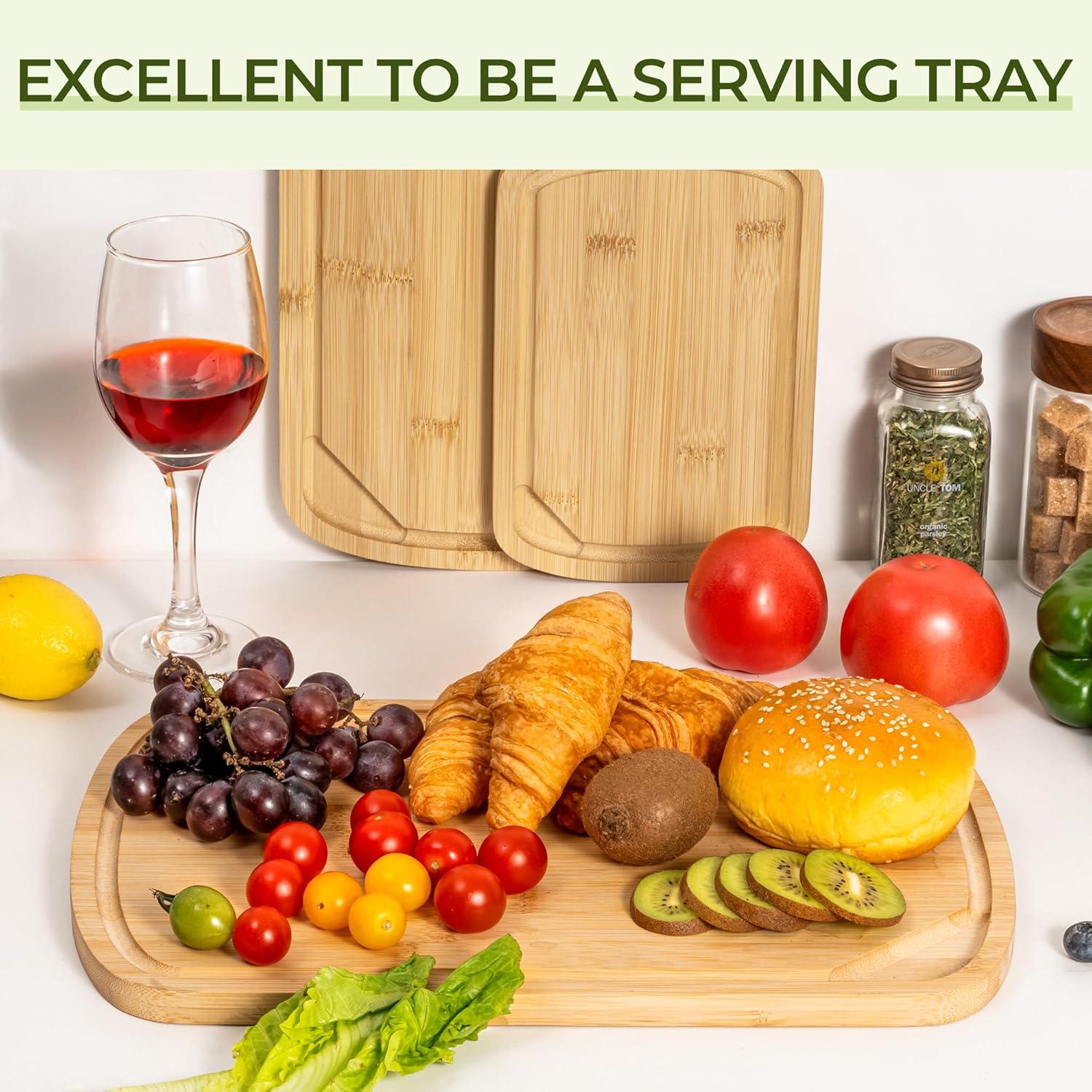 Set de 3 Tablas de Cortar de Bambú Venusmiles con Surcos