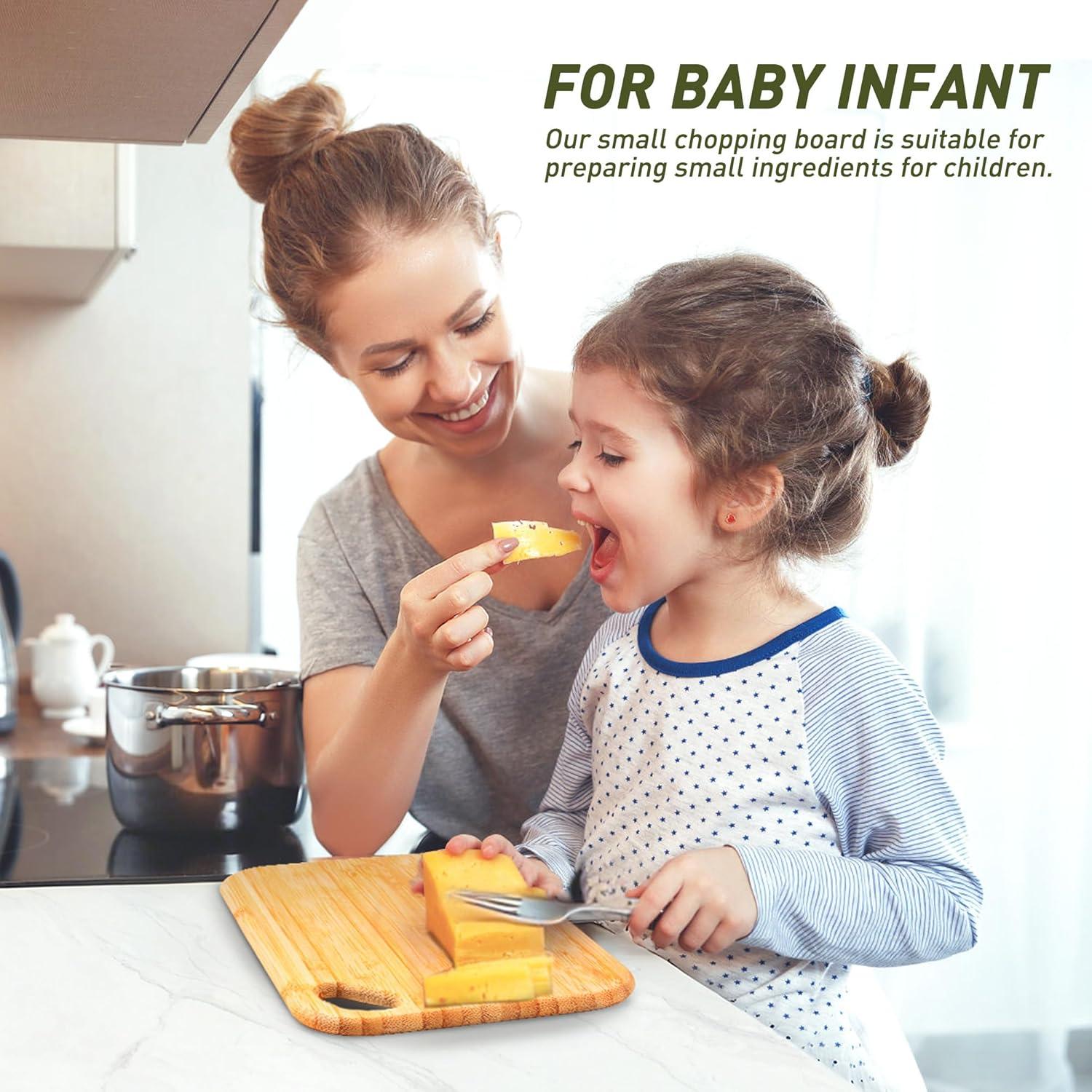 2 Tablas de Cortar Mini de Bambú Socisen 21.8x15.2cm Ecológicas