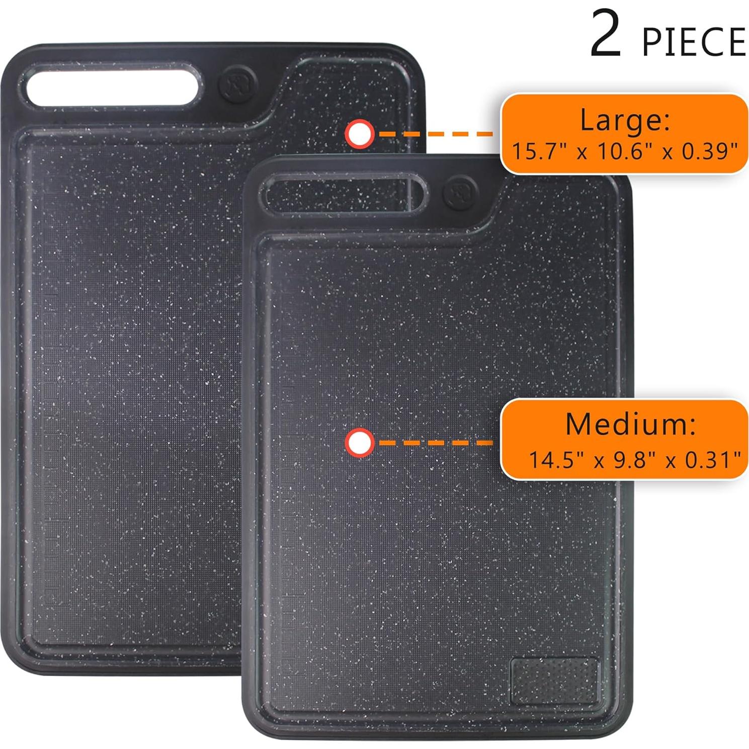 Conjunto de Tablas de Cortar Tagliere 2 Piezas Antideslizantes