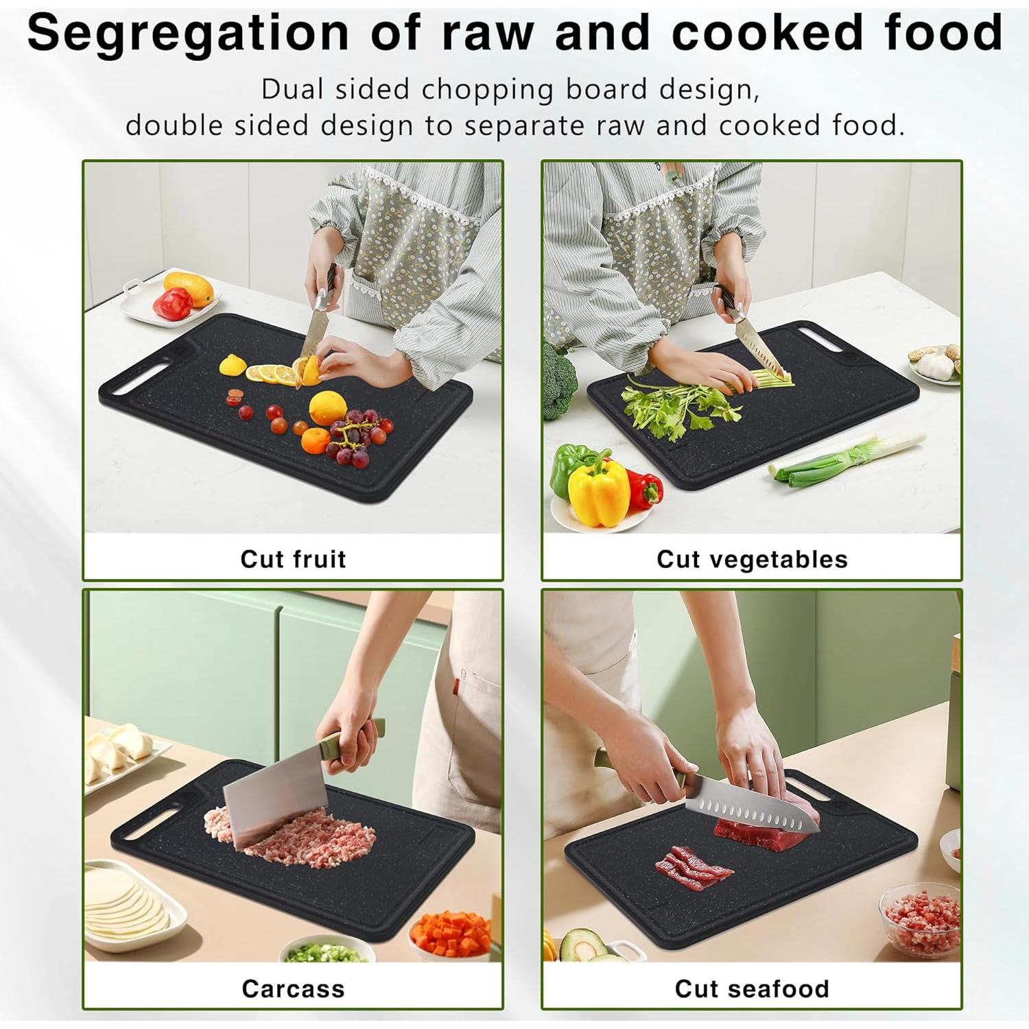 Conjunto de Tablas de Cortar Tagliere 2 Piezas Antideslizantes