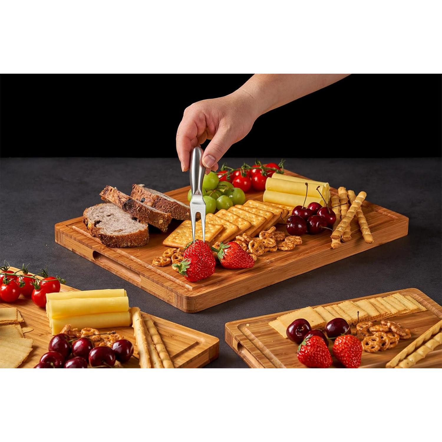 Juego de 3 Tablas de Cortar de Bambú Allsum Extra Gruesas