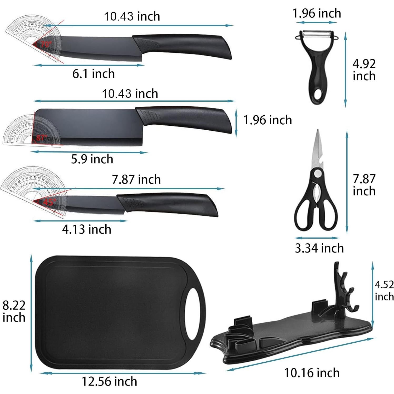 Juego de cuchillos de cocina Magicorange 7 piezas acero inoxidable