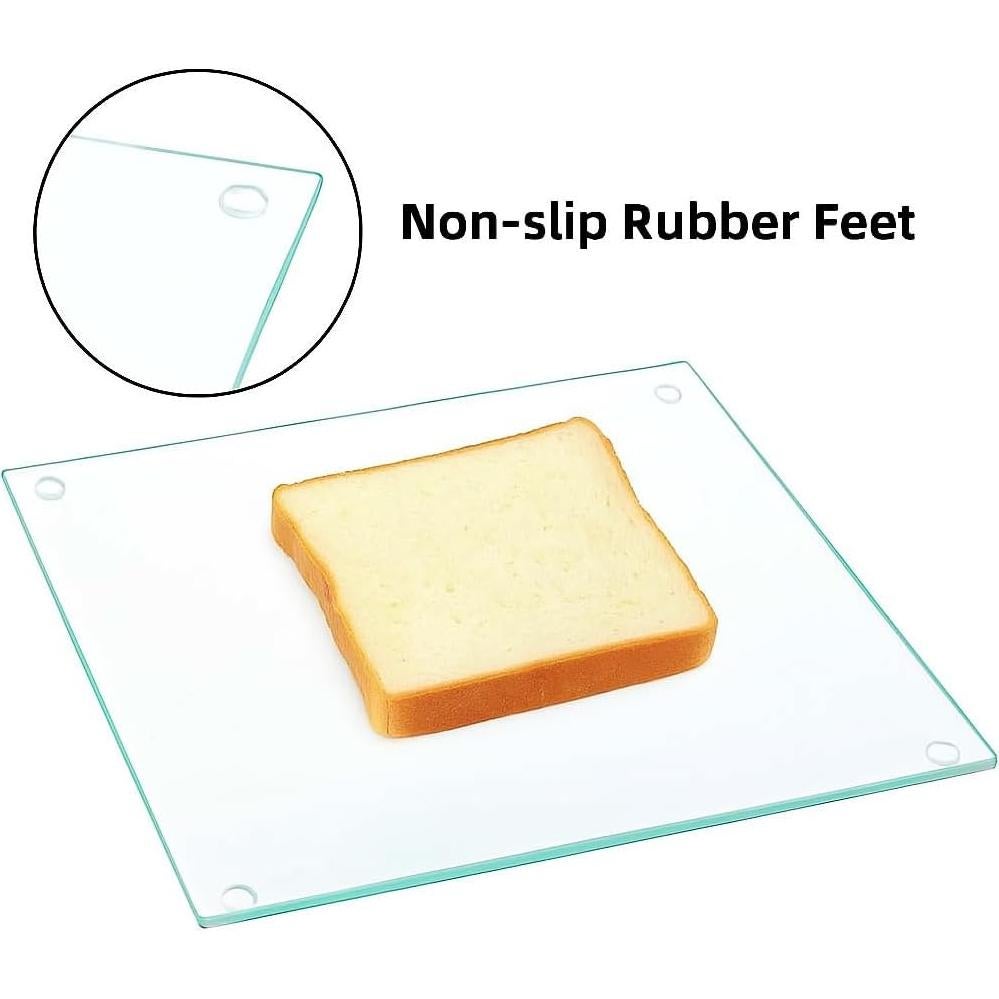 Set de 4 Tablas de Cortar Hacaroa de Vidrio Templado 25.4cm