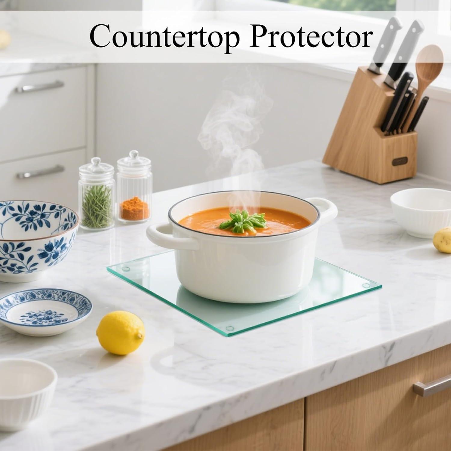 Set de 4 Tablas de Cortar Hacaroa de Vidrio Templado 25.4cm