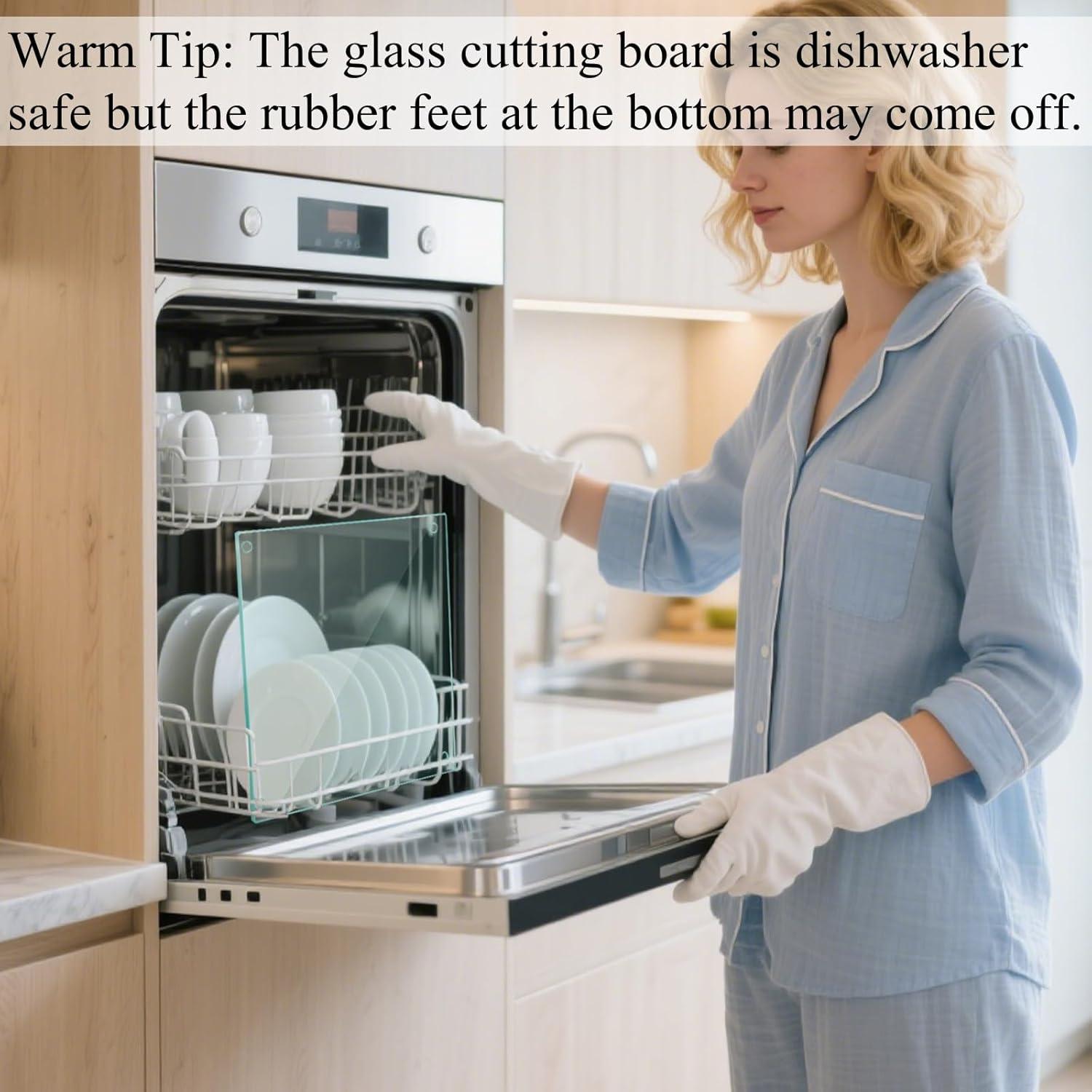 Set de 4 Tablas de Cortar Hacaroa de Vidrio Templado 25.4cm