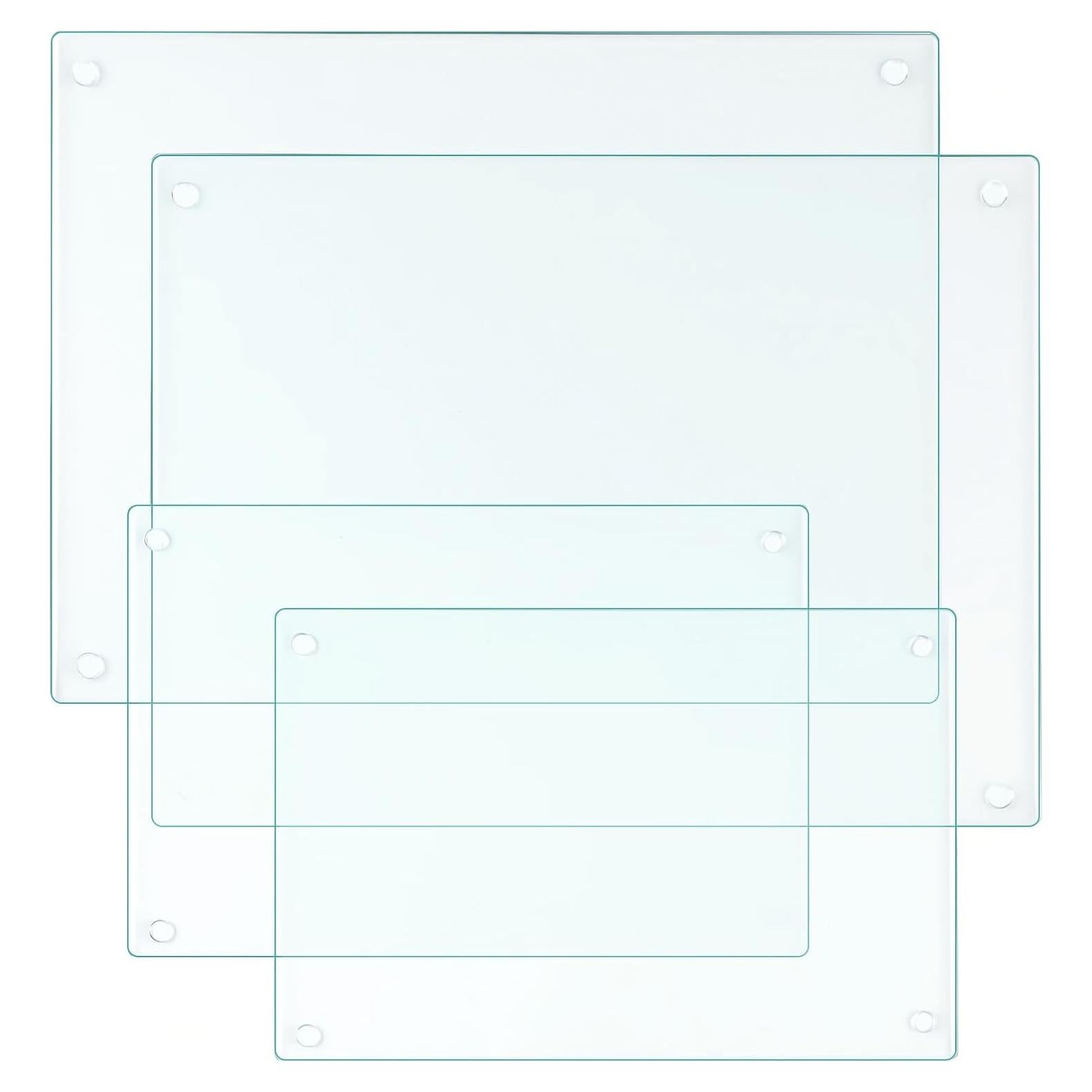 Juego de 4 Tablas de Cortar de Vidrio Templado LANGBOHOS