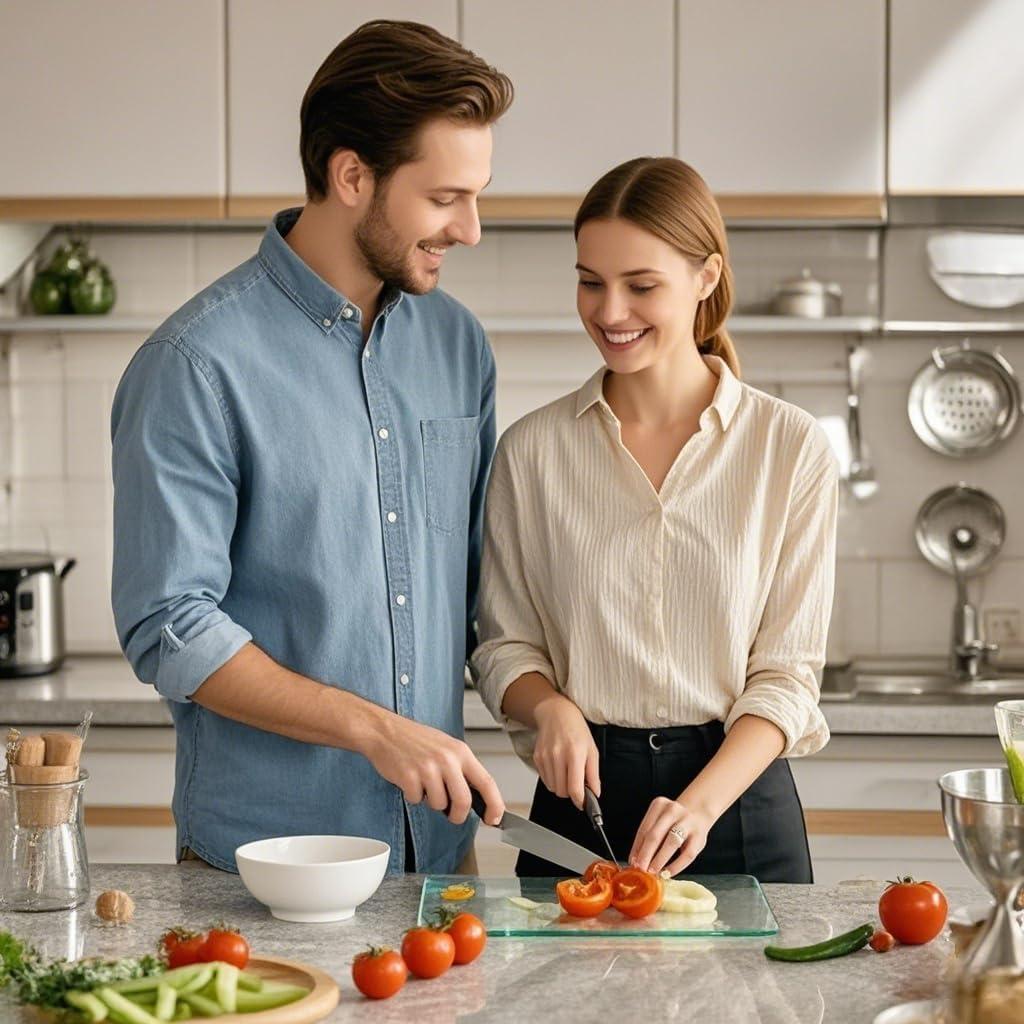 Juego de 4 Tablas de Cortar de Vidrio Templado LANGBOHOS
