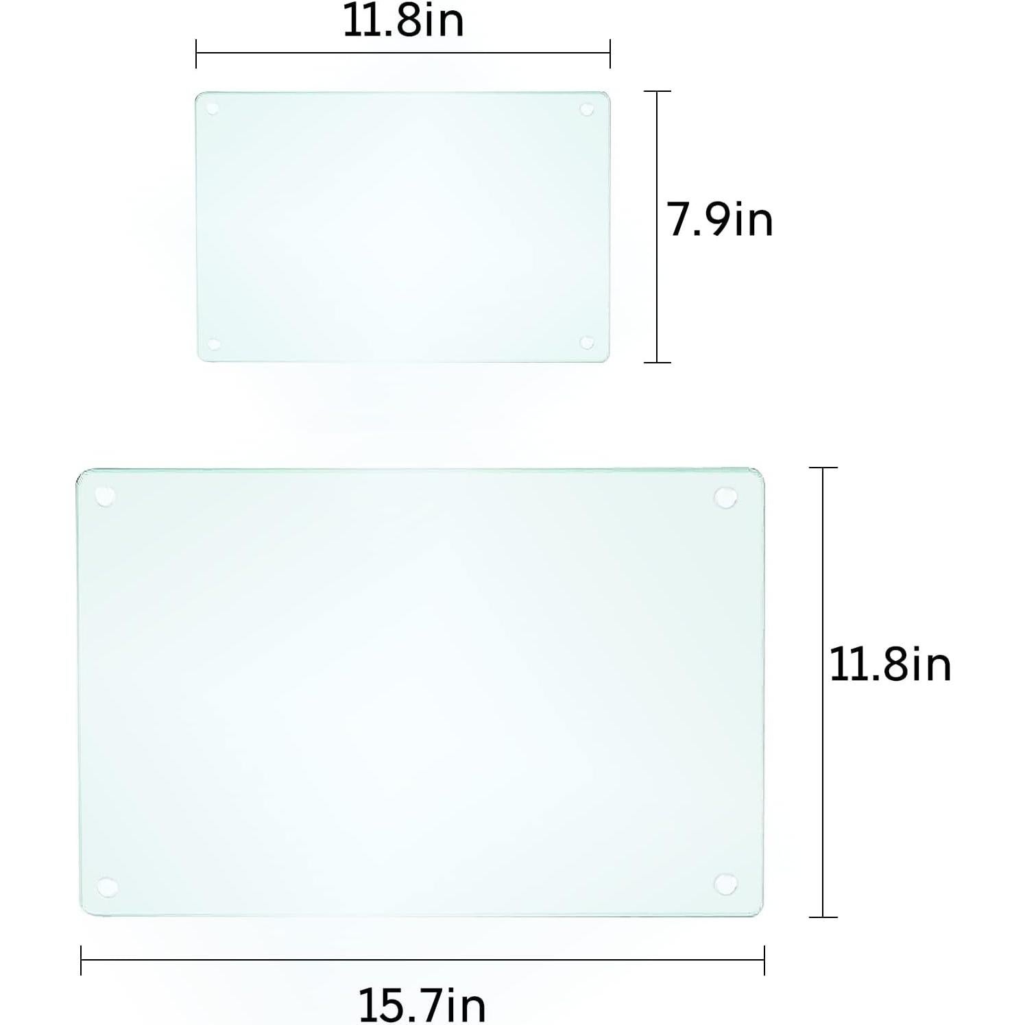 Juego de 4 Tablas de Cortar de Vidrio Templado LANGBOHOS