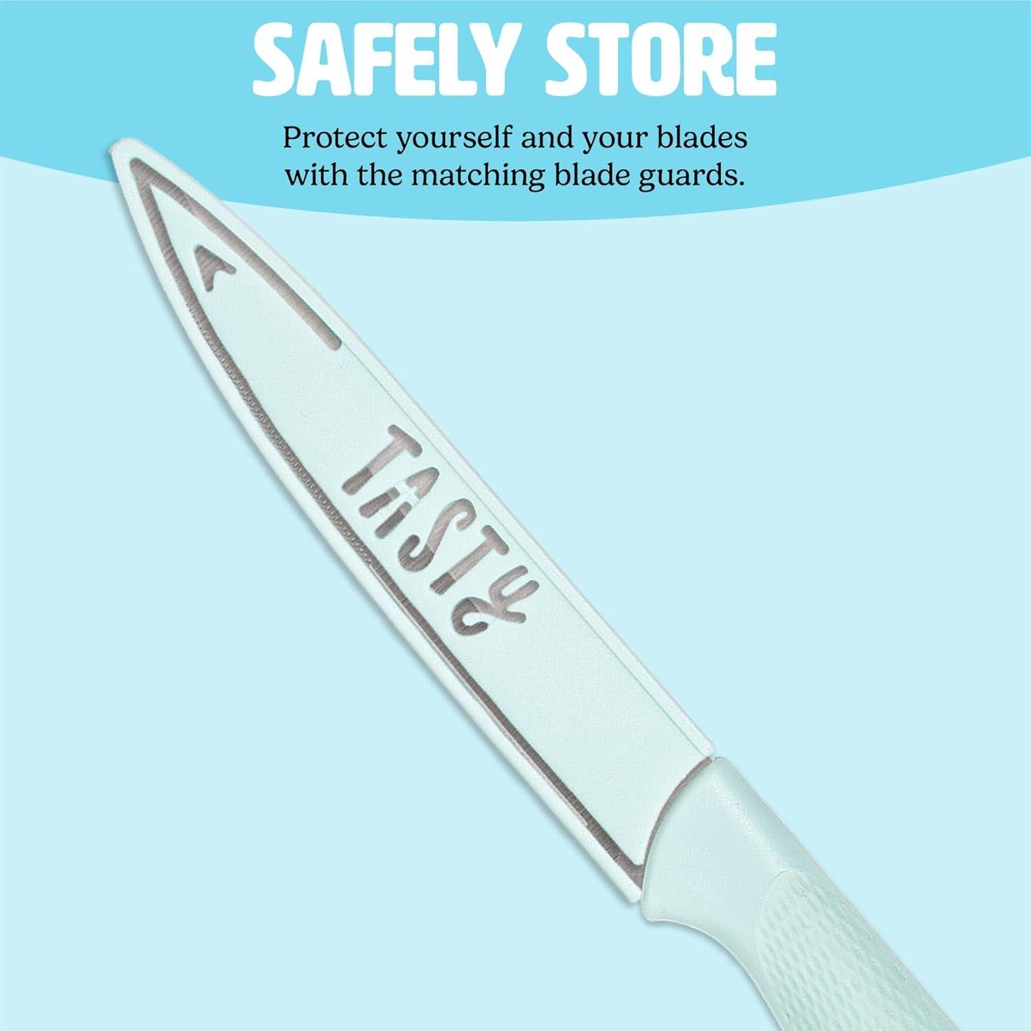 Conjunto de Cuchillos y Tabla de Cortar Tasty 5 Piezas Acero Inoxidable