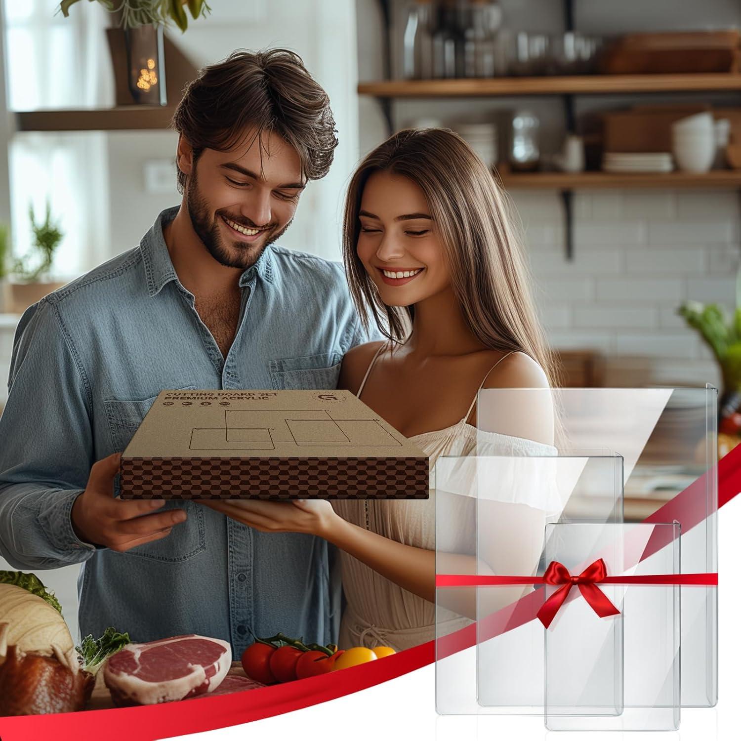 Juego de 3 Tablas de Cortar Acrílico Gracenal Antideslizantes