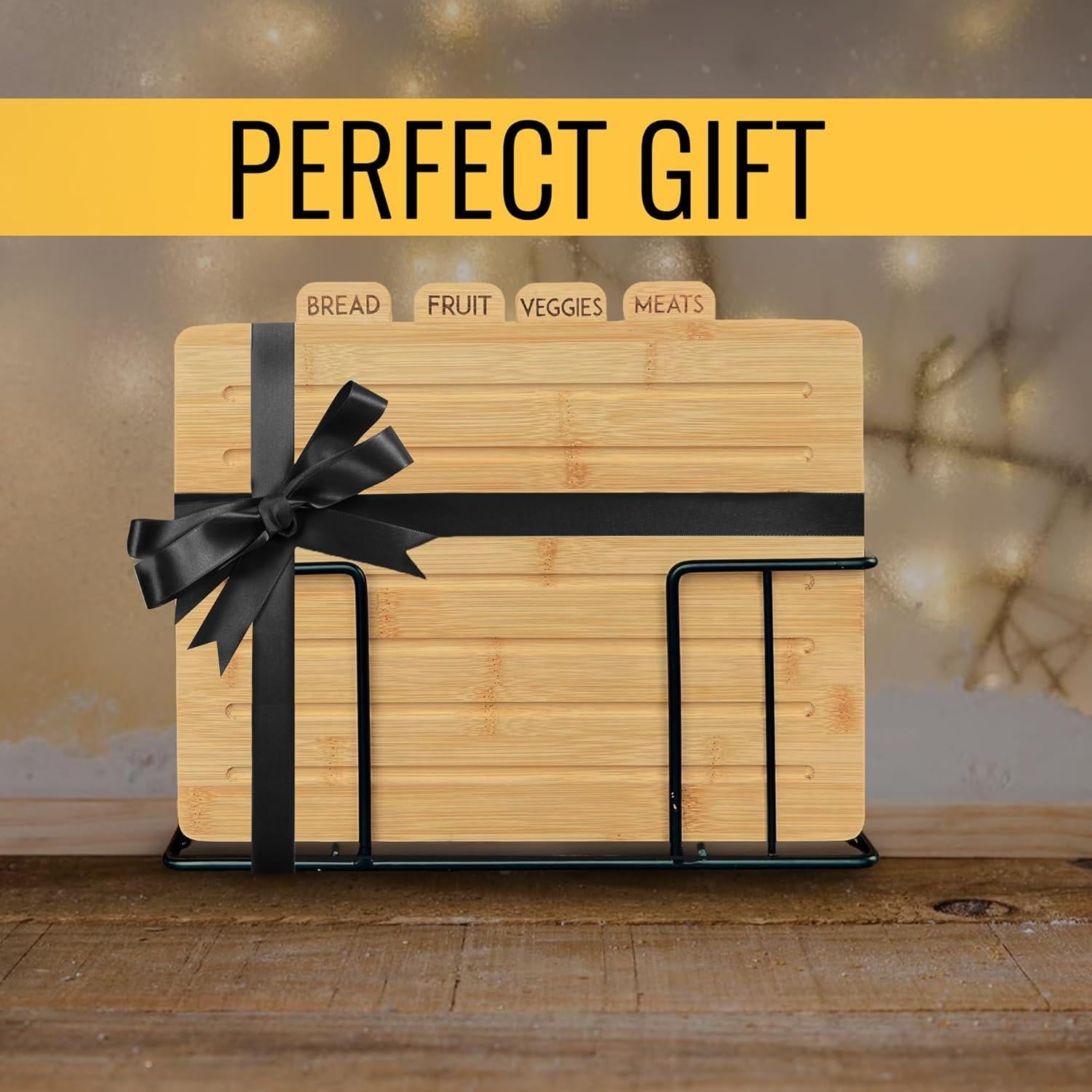 Juego de Tablas de Cortar de Madera Modernlyst con Soporte