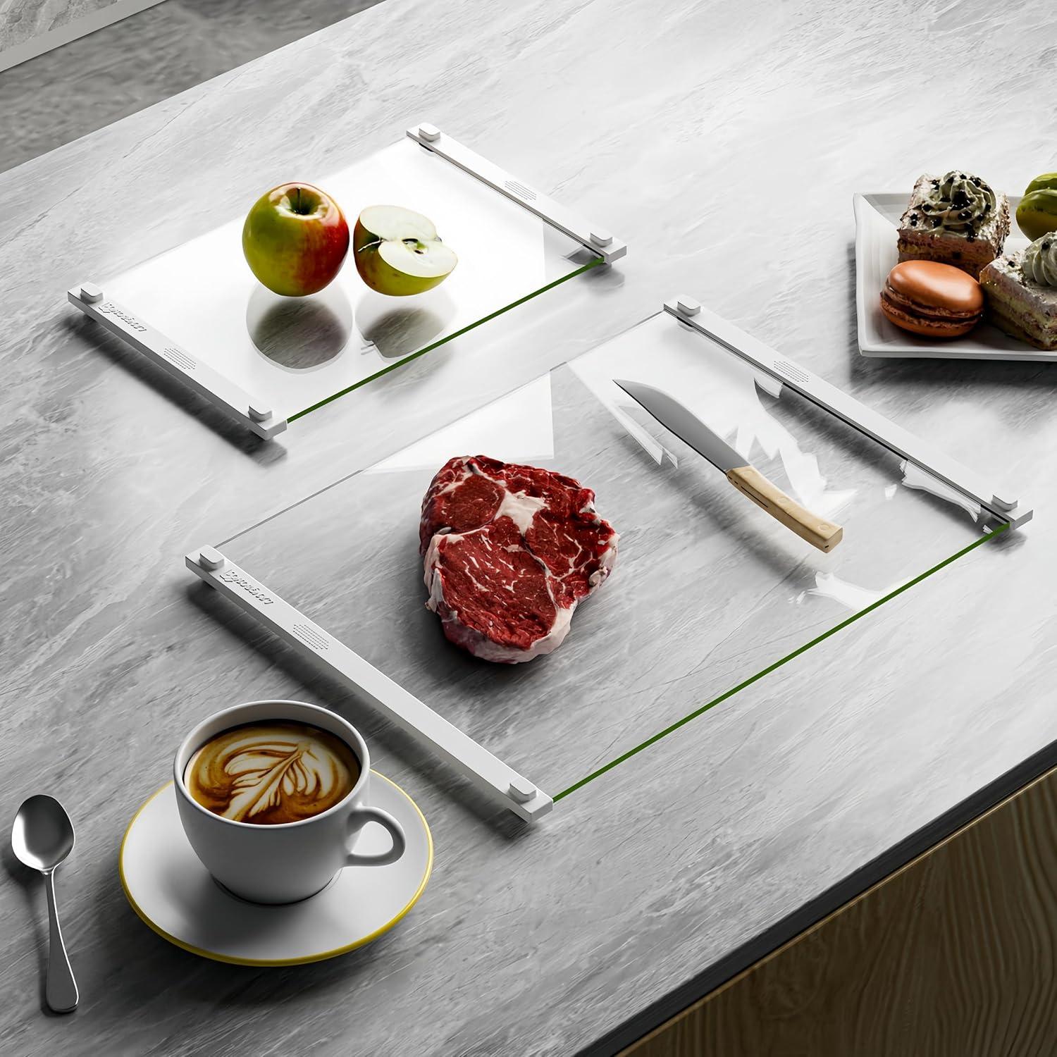 Juego de 2 Tablas de Cortar de Vidrio LANGBOHOS 30x40 cm