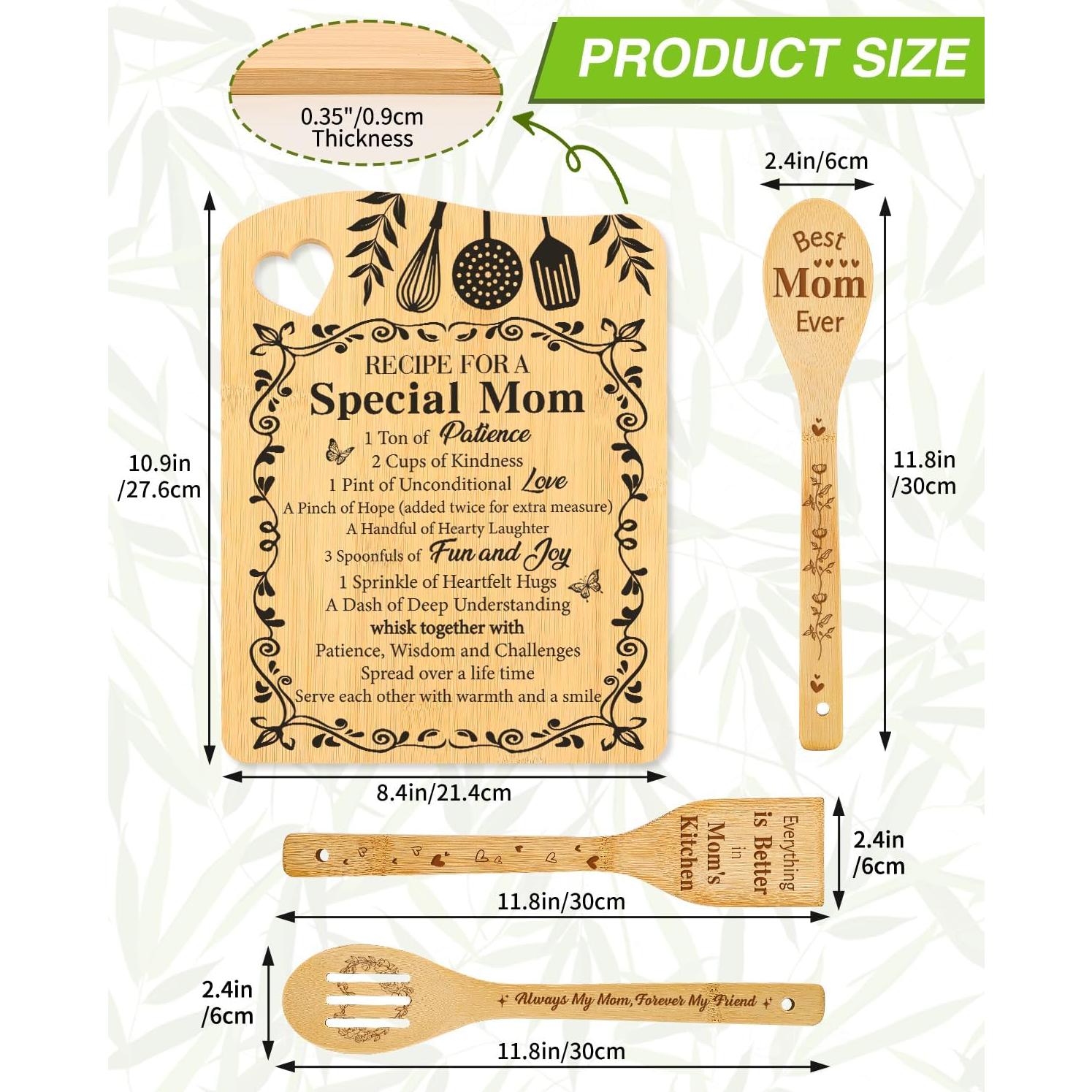 Juego de Tablas de Cortar de Bambú Aremdys para Mamá