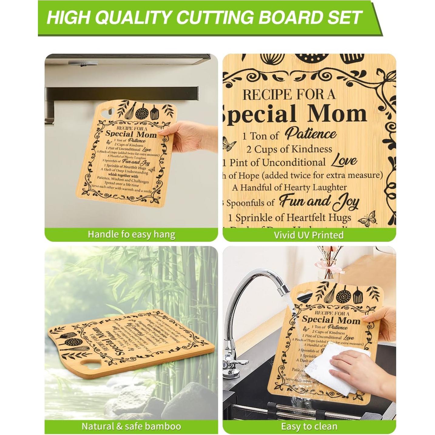 Juego de Tablas de Cortar de Bambú Aremdys para Mamá