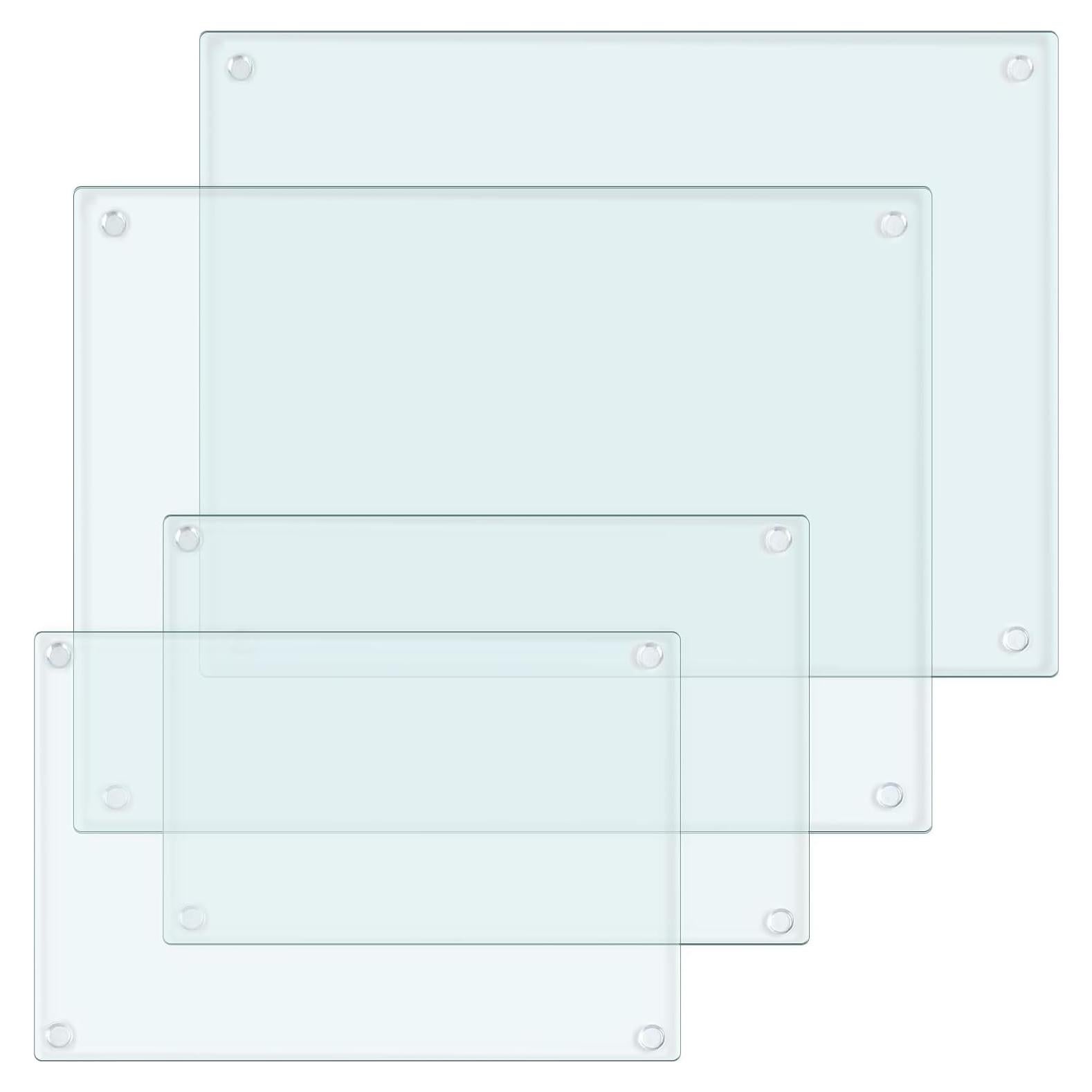 Juego de 4 Tablas de Cortar de Vidrio Templado LADIHAB