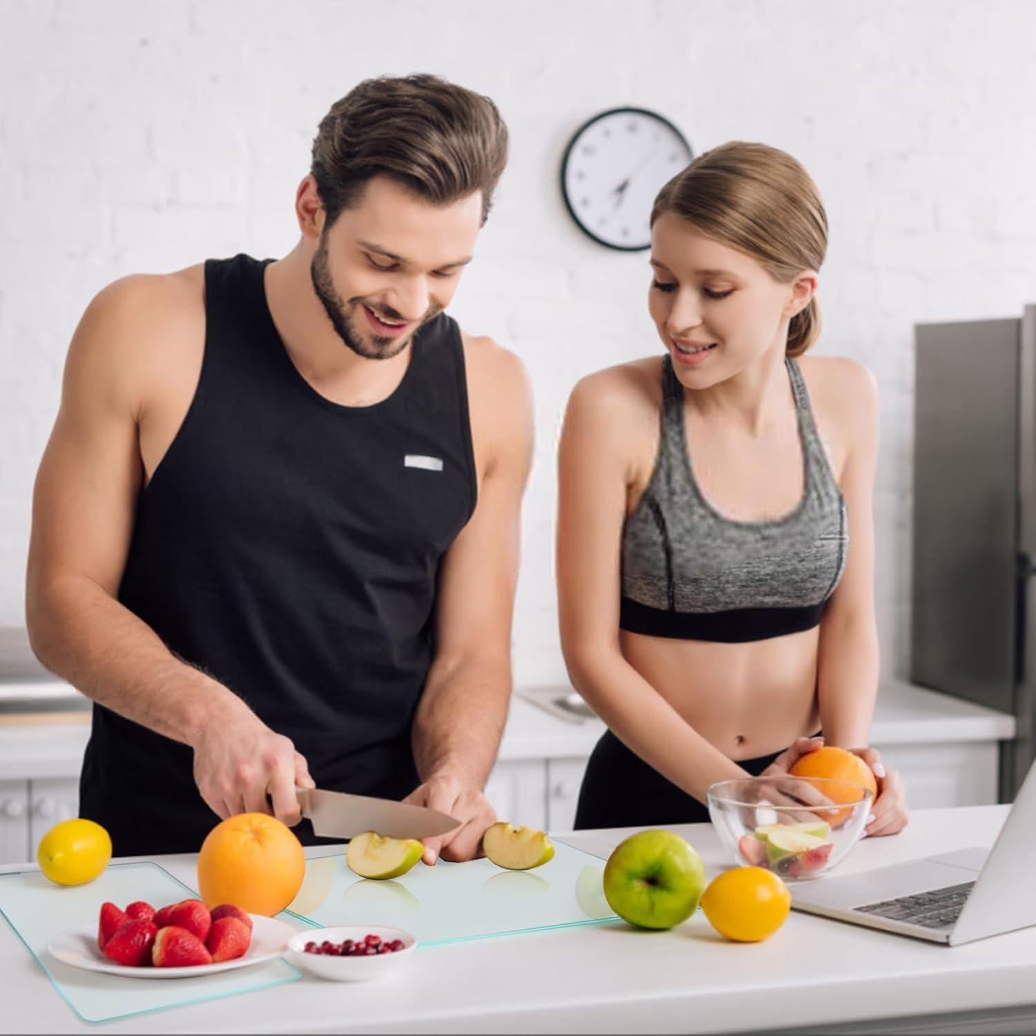 Juego de 4 Tablas de Cortar de Vidrio Templado LADIHAB