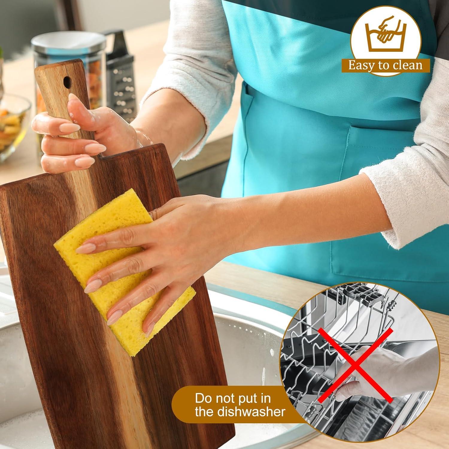 Juego de 3 Tablas de Cortar de Madera Zhehao - Acacia 40x30 cm