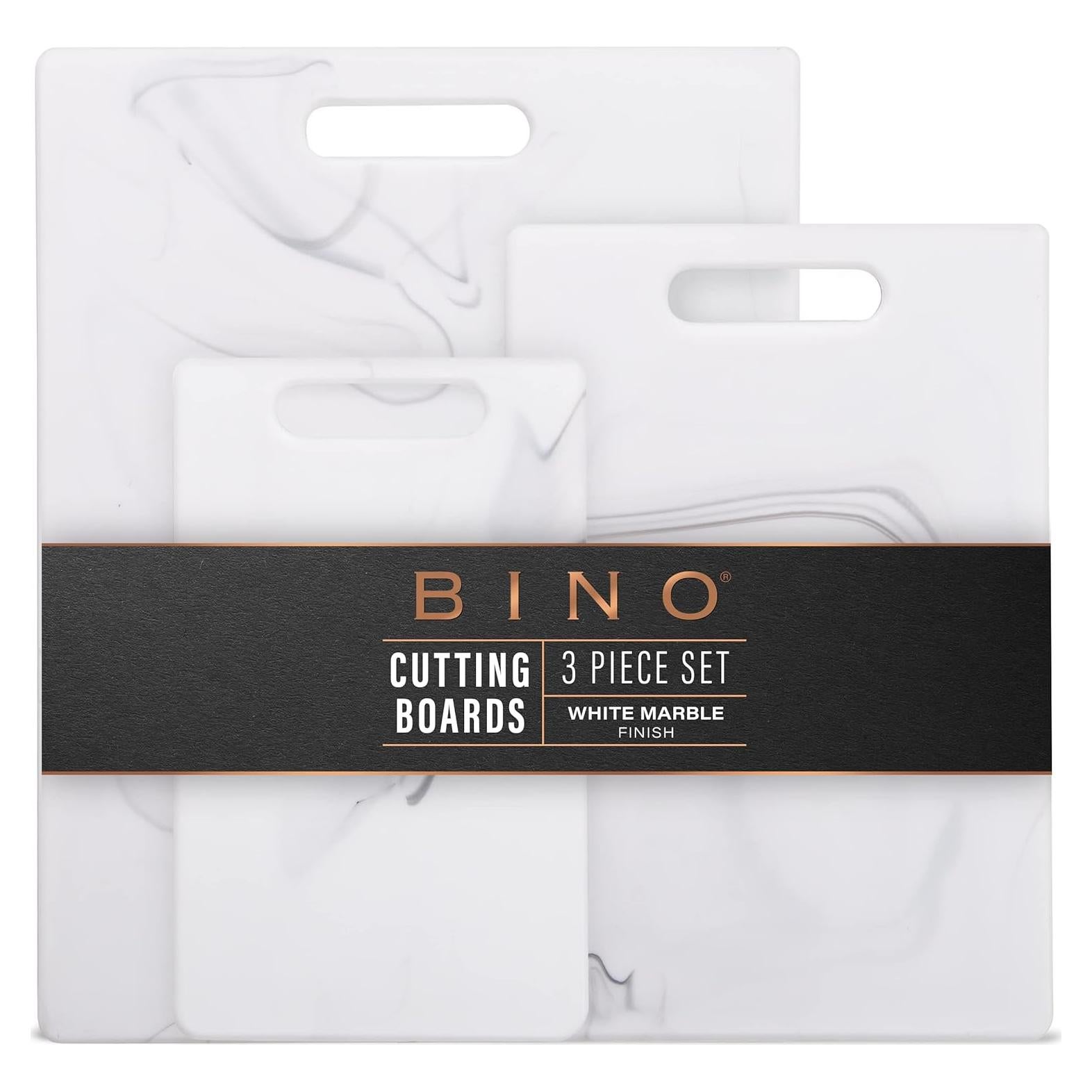 Juego de 3 Tablas de Cortar BINO - Plástico Marmol Apto Lavavajillas