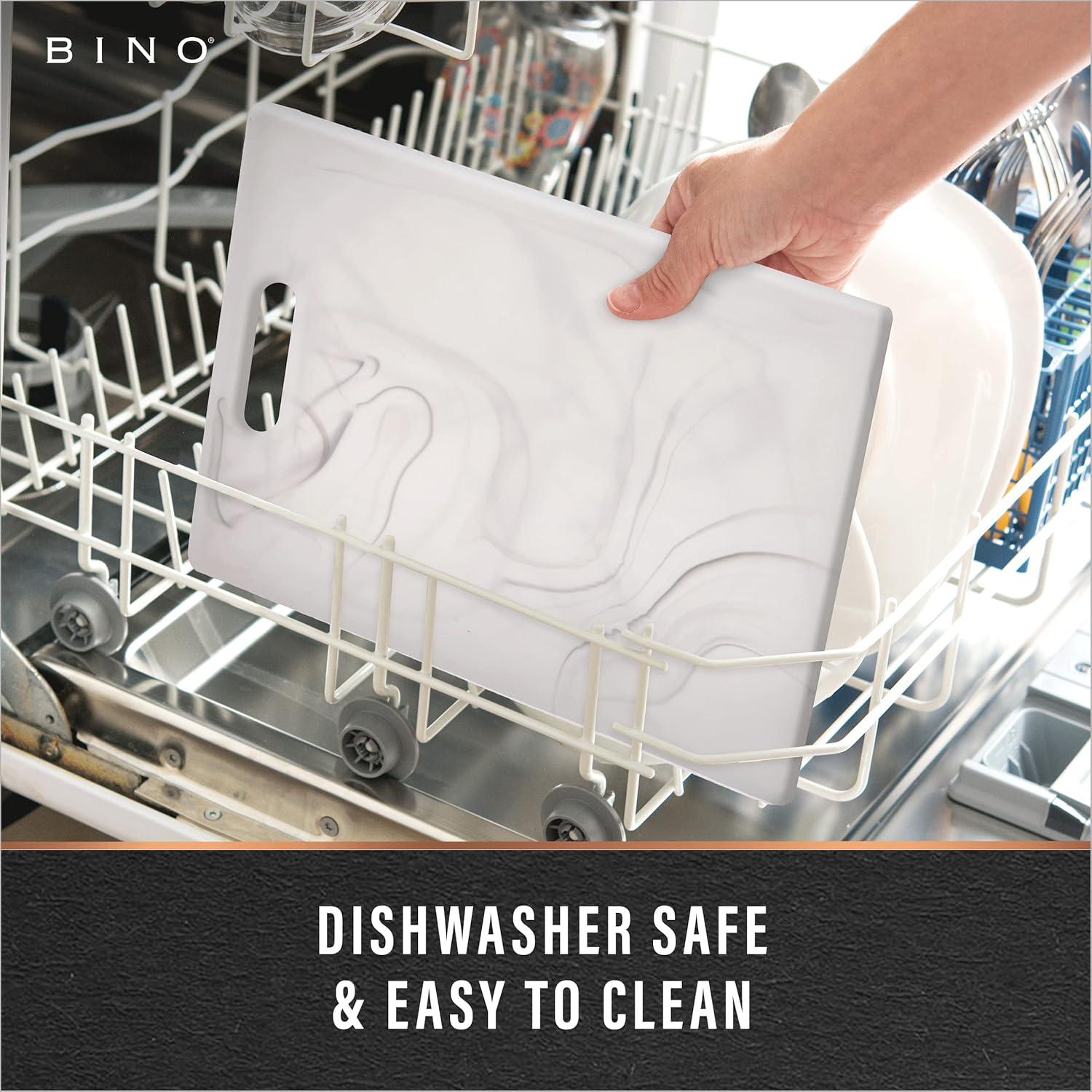 Juego de 3 Tablas de Cortar BINO - Plástico Marmol Apto Lavavajillas