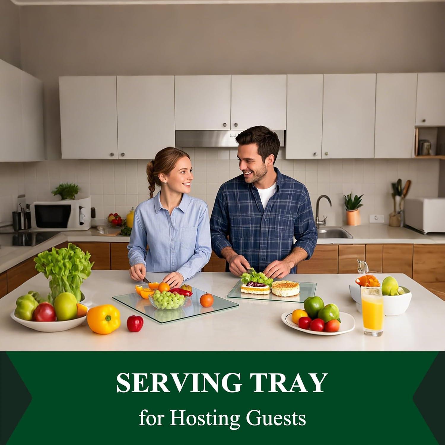 Tabla de Cortar de Vidrio Templado Phore - Juego de 4, 30x40cm