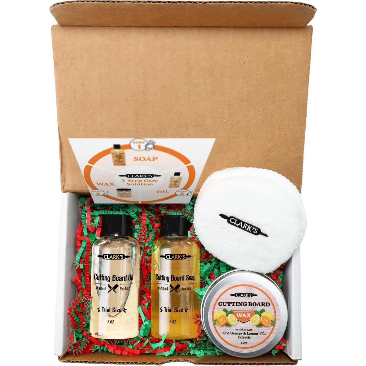 Kit de Cuidado para Tablas de Cortar CLARK'S - 4 Piezas